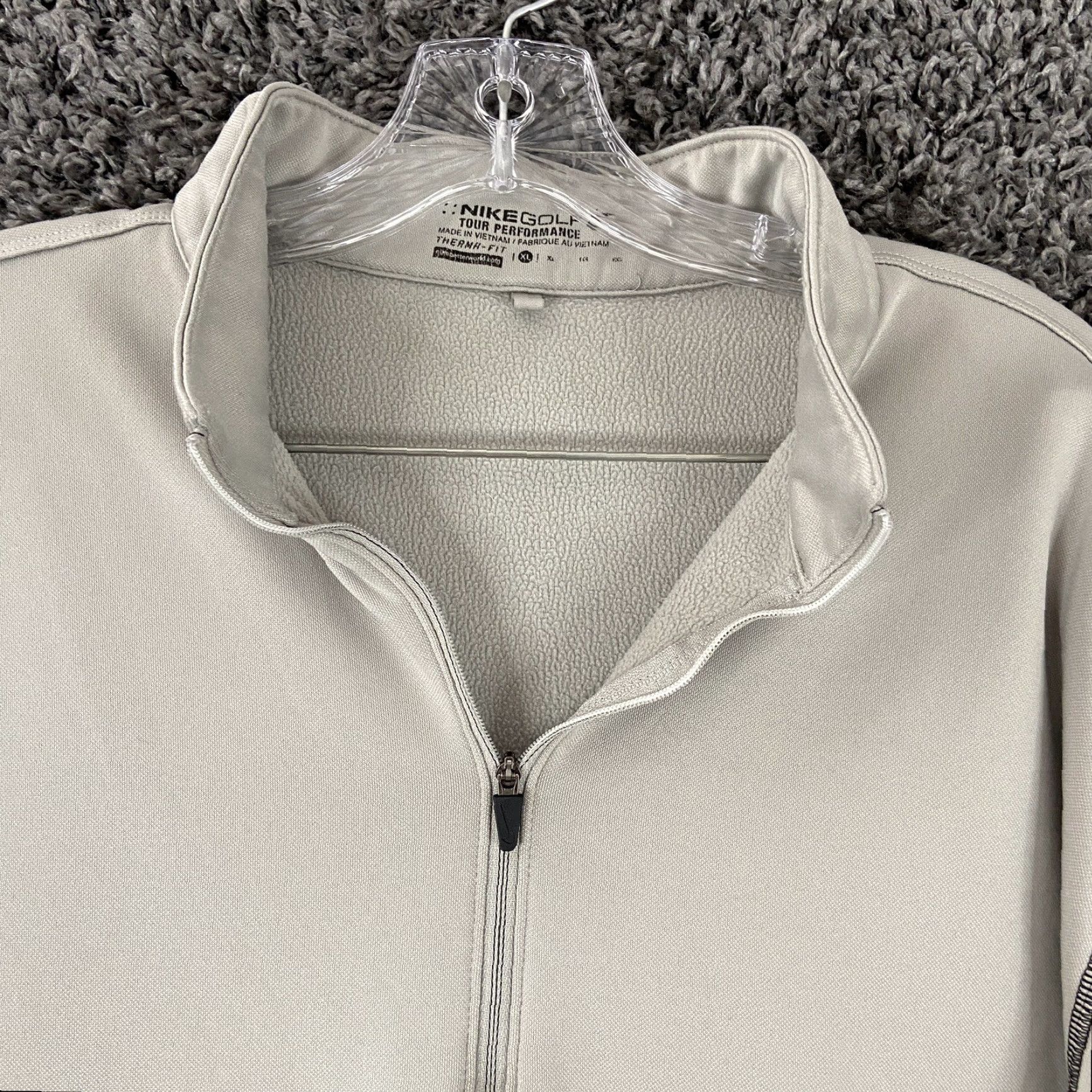 Nike VINTAGE Nike Golf Pullover Sweatshirt Men’s XL Beige 1/2 Zip Performance Tour Size US XL / EU 56 / 4 - 5 Thumbnail