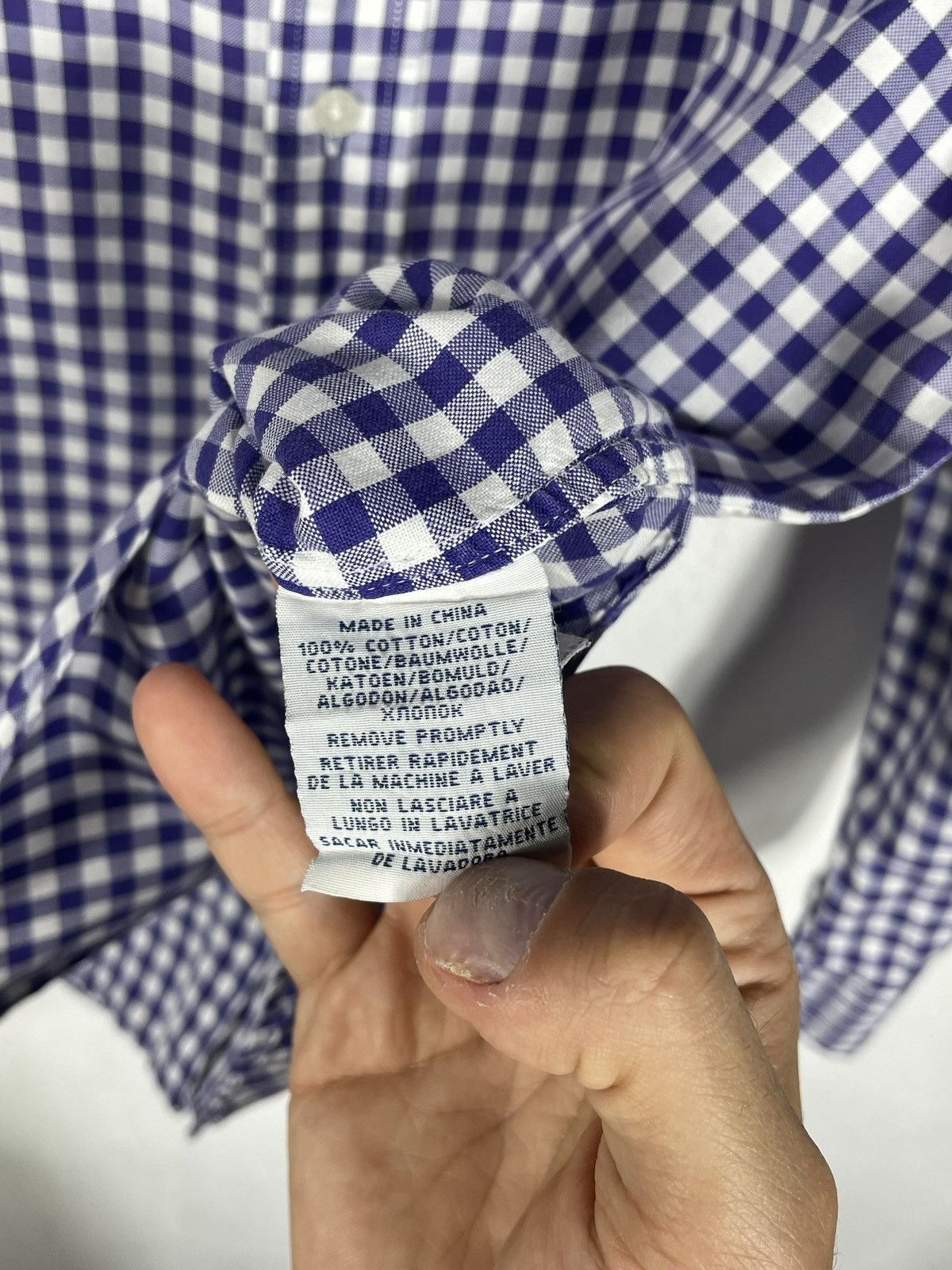 Polo Ralph Lauren Polo Ralph Lauren Purple Checkered Shirt Old Money Luxury Size US M / EU 48-50 / 2 - 7 Thumbnail