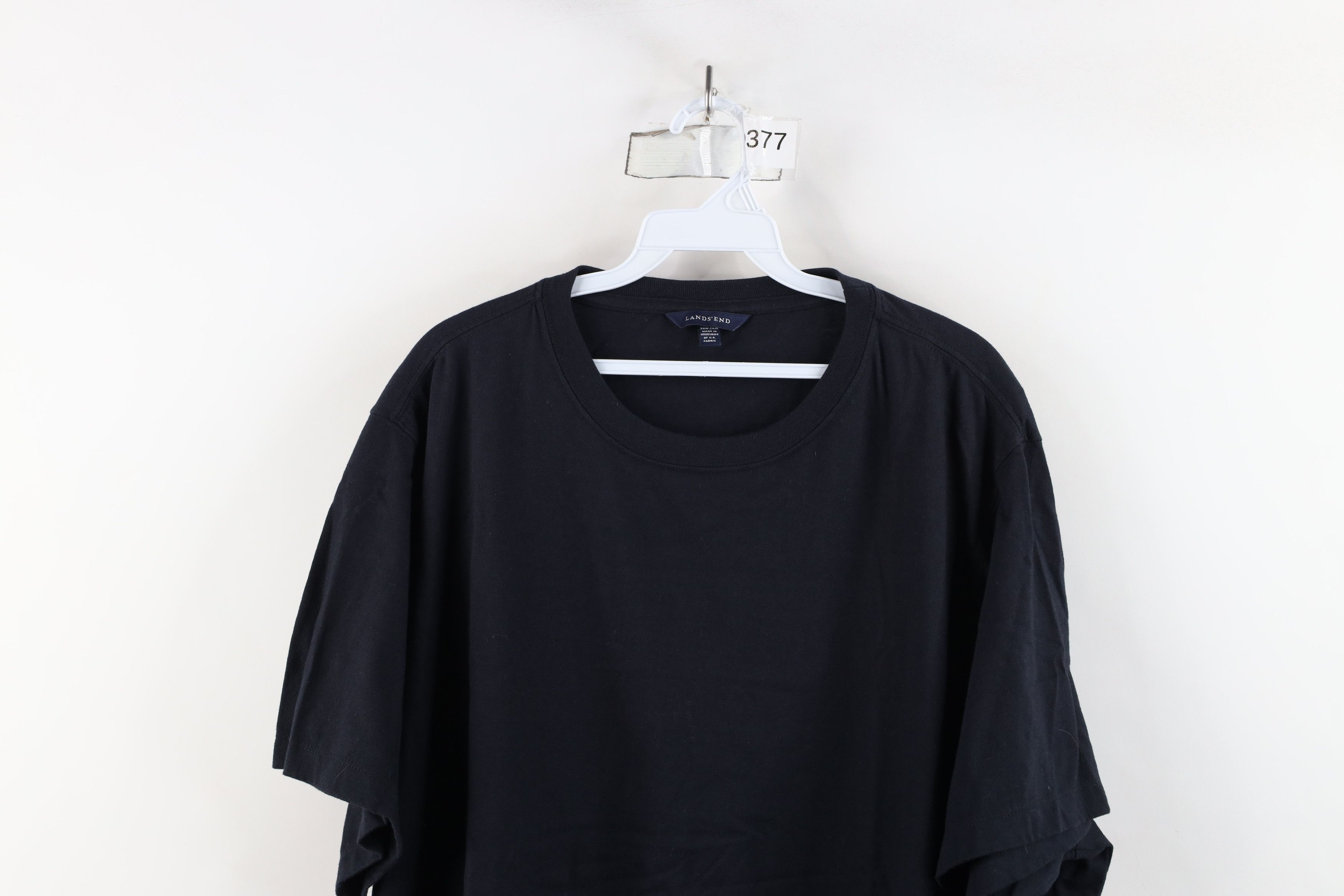 Lands' End × Vintage Vintage 90s Lands End Cotton Short Sleeve T-Shirt Navy Blue Size 3XL / US 20-22 - 2 Thumbnail