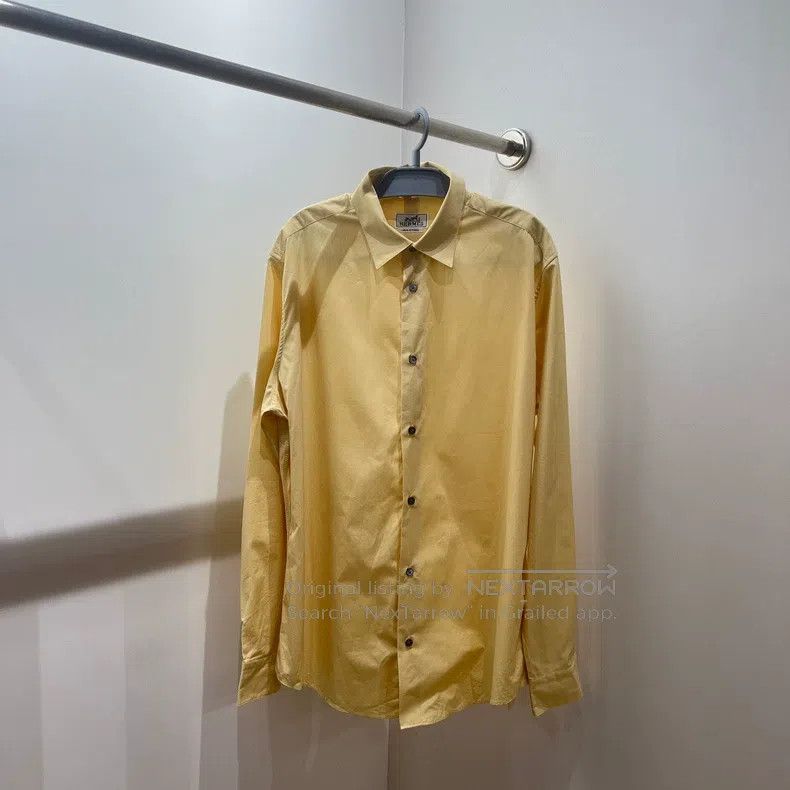 Hermes Hermes size 41 Solid Color Collared Button Long Sleeve Shir Size M / US 6-8 / IT 42-44 - 1 Thumbnail