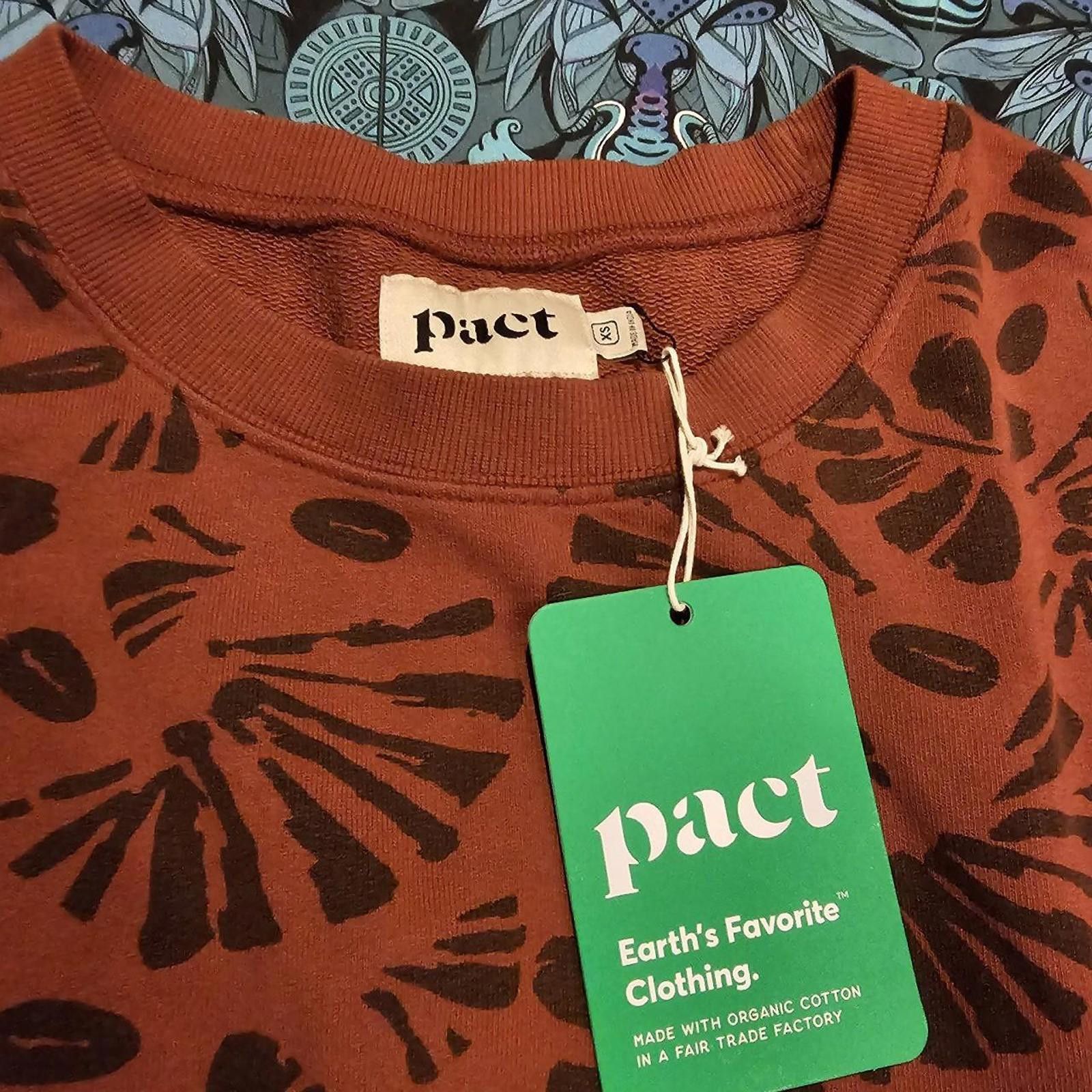 Designer Organic Cotton Pact's Eco-Friendly Sweatshirt Dress NWT Size XS / US 0-2 / IT 36-38 - 2 Thumbnail
