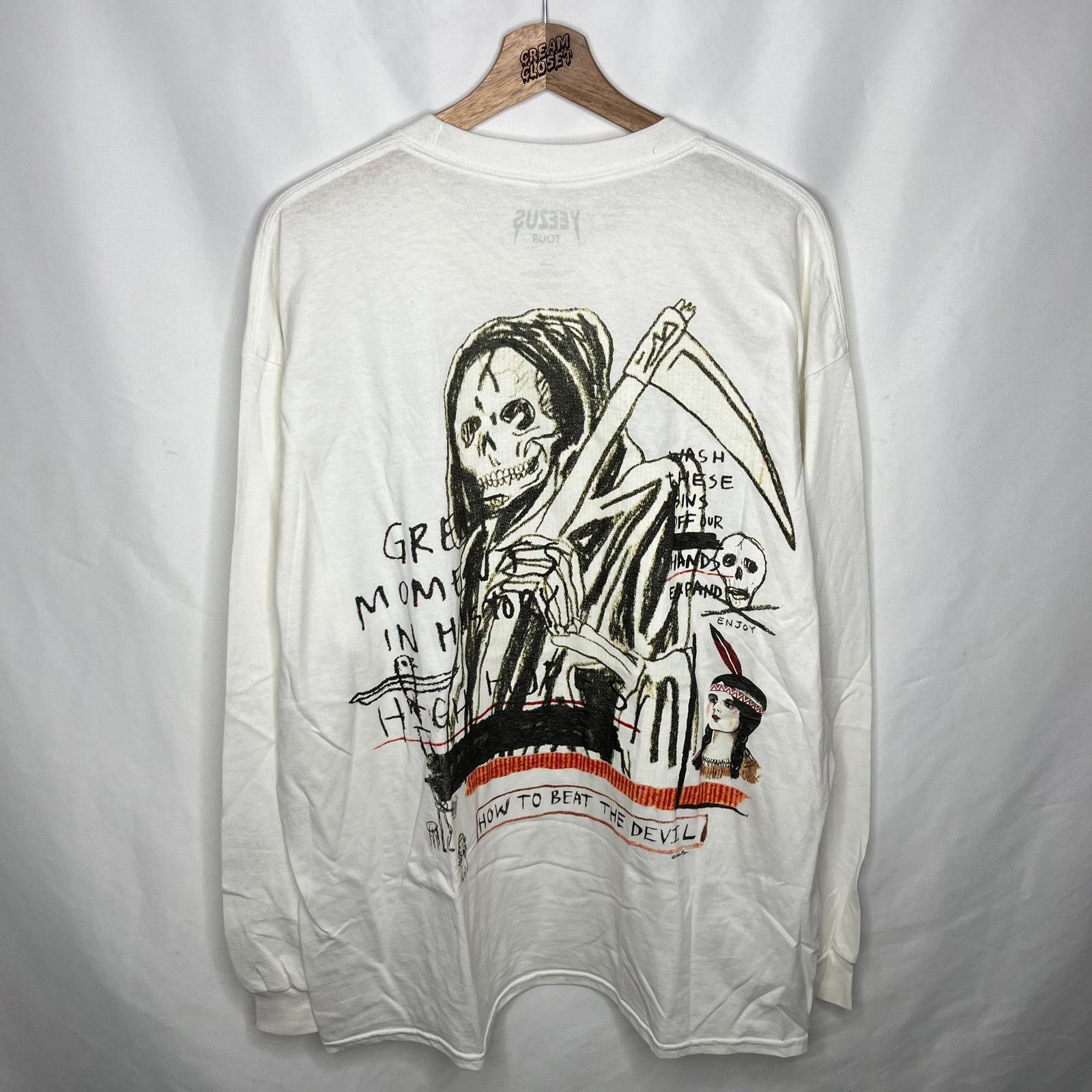 トップス yeezy season9 wlm long sleeve tee white Kanye West × Los Angeles Apparel × Yeezy Season Yeezy Season