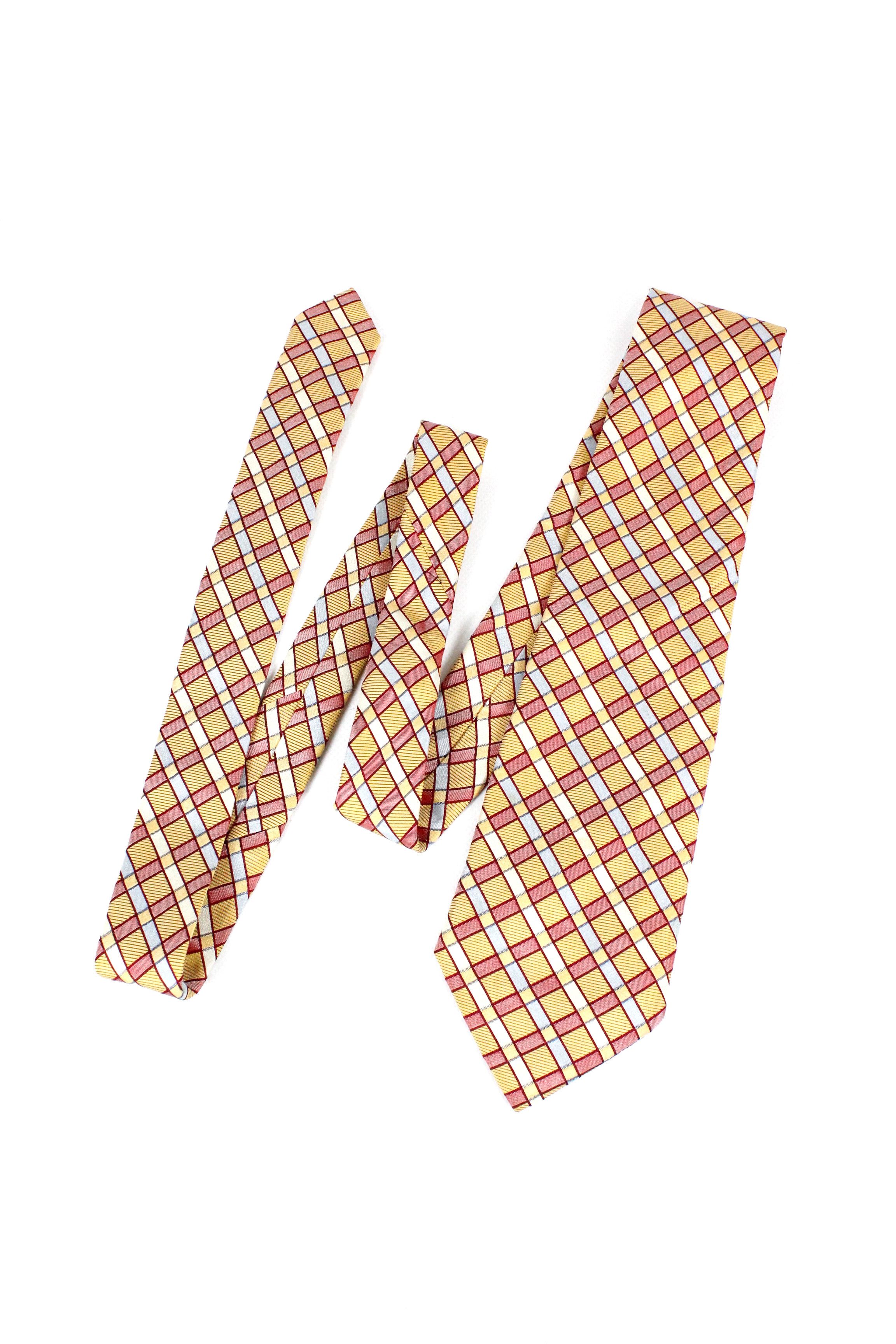 Etro Etro Milano Beige Plaid Check Silk Tie Cravatte Size ONE SIZE - 1 Thumbnail