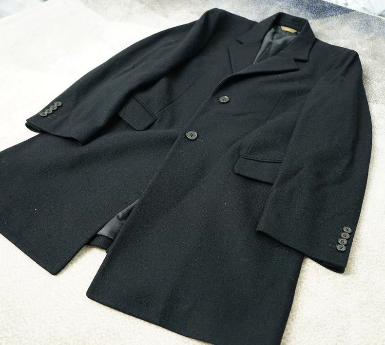 Yohji Yamamoto Yohji Yamamoto Yohji Yamamoto Wool Long Coat Orange Black Size US M / EU 48-50 / 2 - 2 Thumbnail