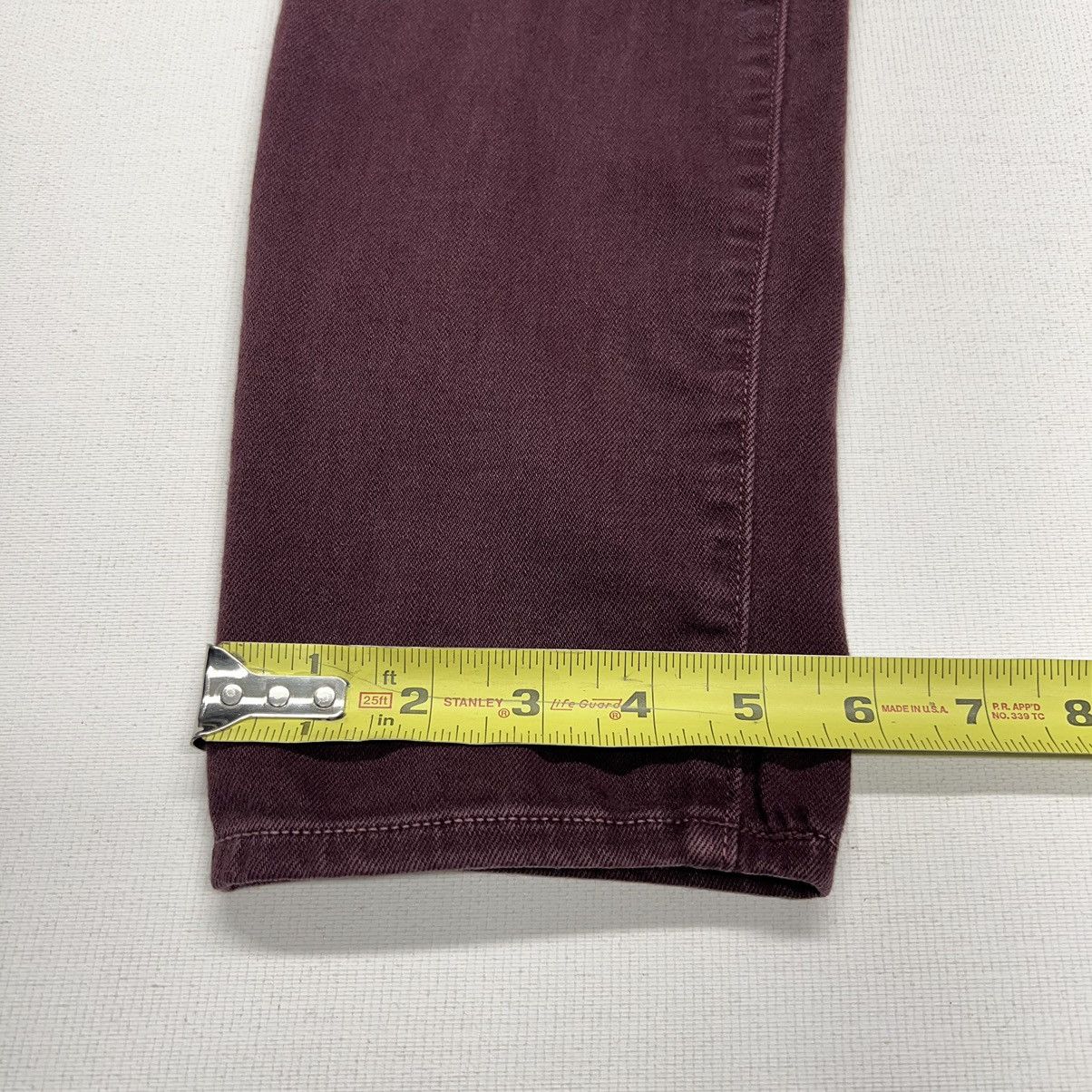 Vince Vince Jeans Burgundy Skinny Stretch Maroon Casual Denim Size 31" - 19 Thumbnail