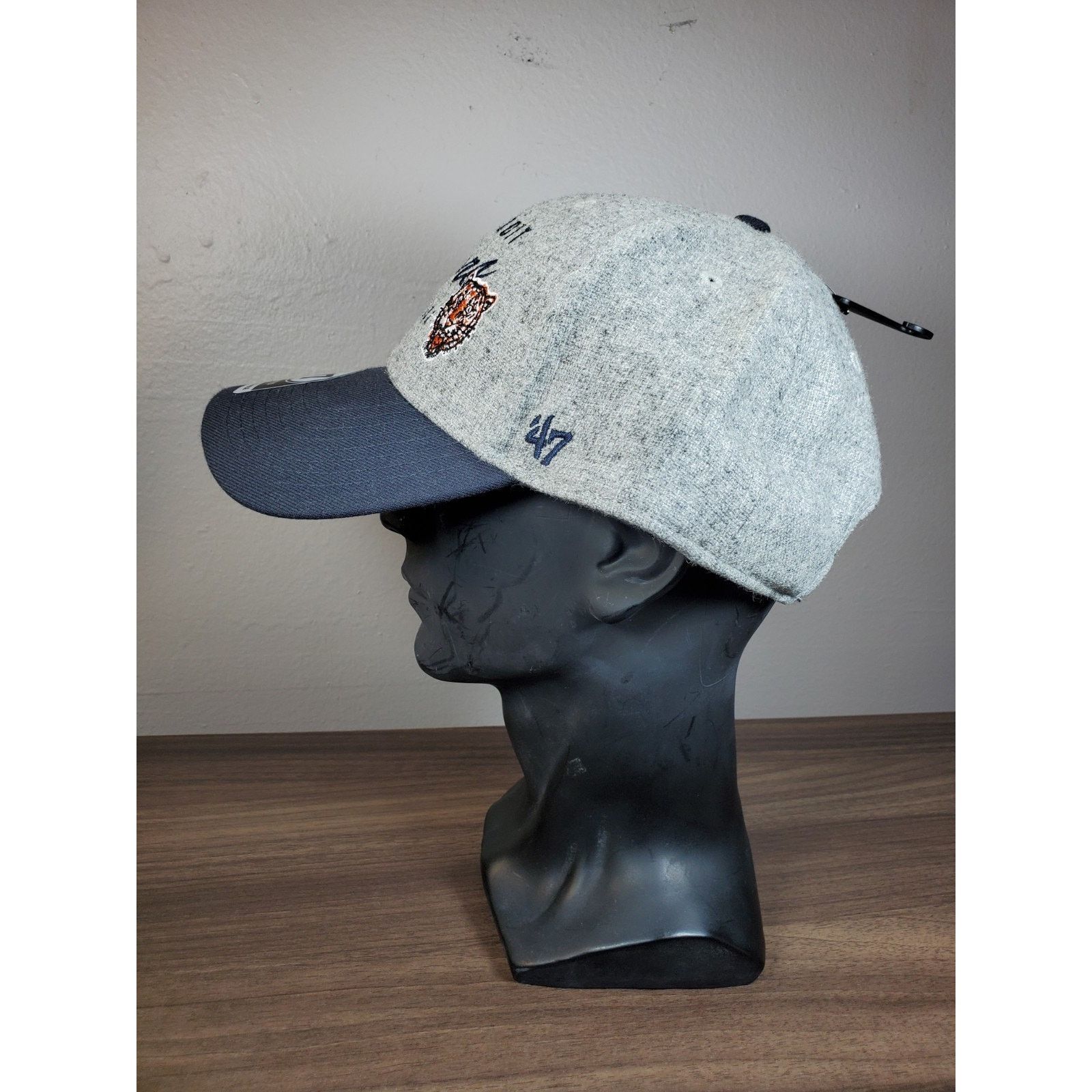 47 Brand × MLB Detroit Tigers Cooperstown Hat Cap Script Logo Gray Fleece Size ONE SIZE - 5 Thumbnail