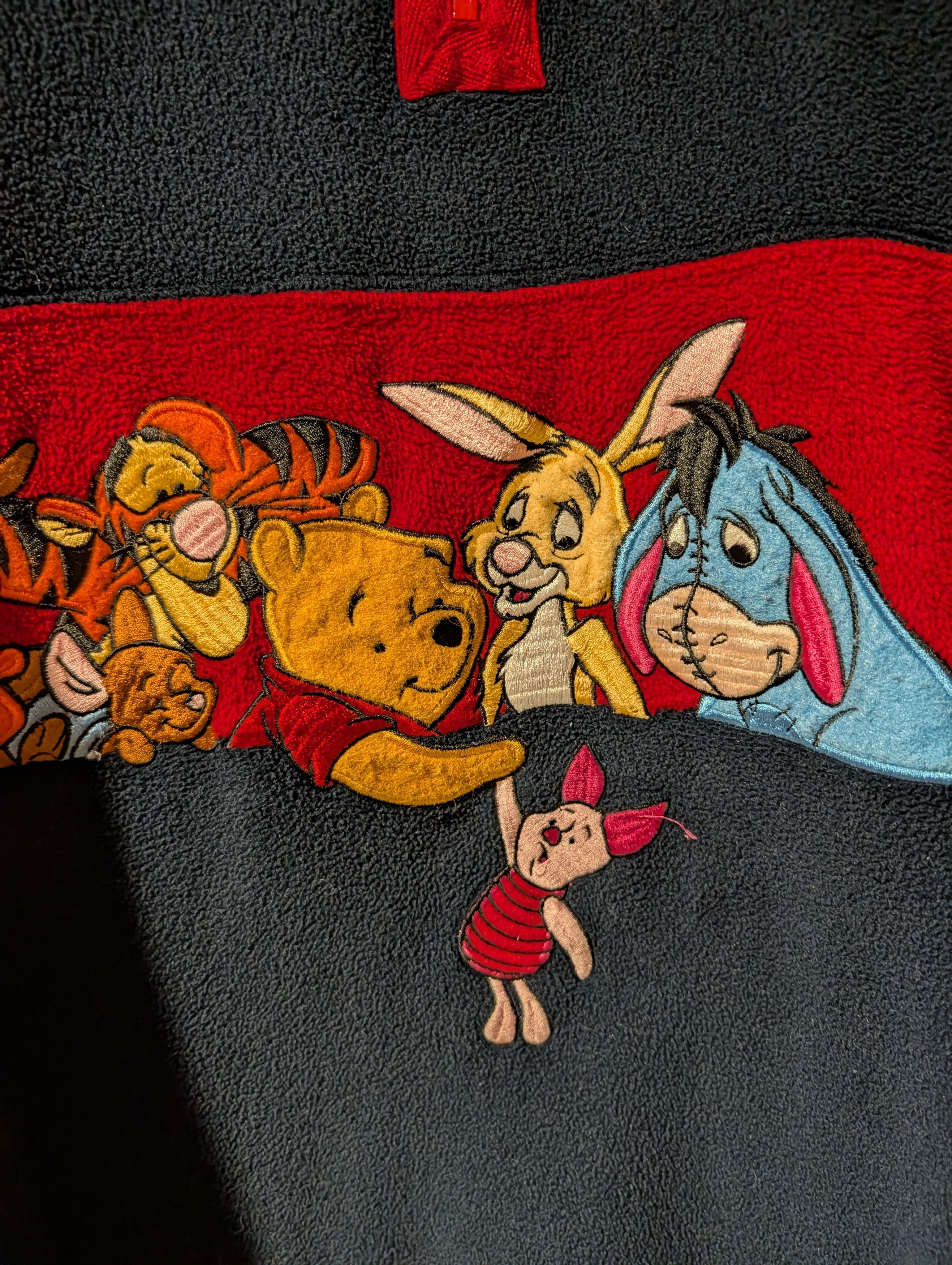 Disney Vintage Disney Store Winnie The Pooh Fleece Pullover 1/4 Zip Size US XXL / EU 58 / 5 - 2 Thumbnail