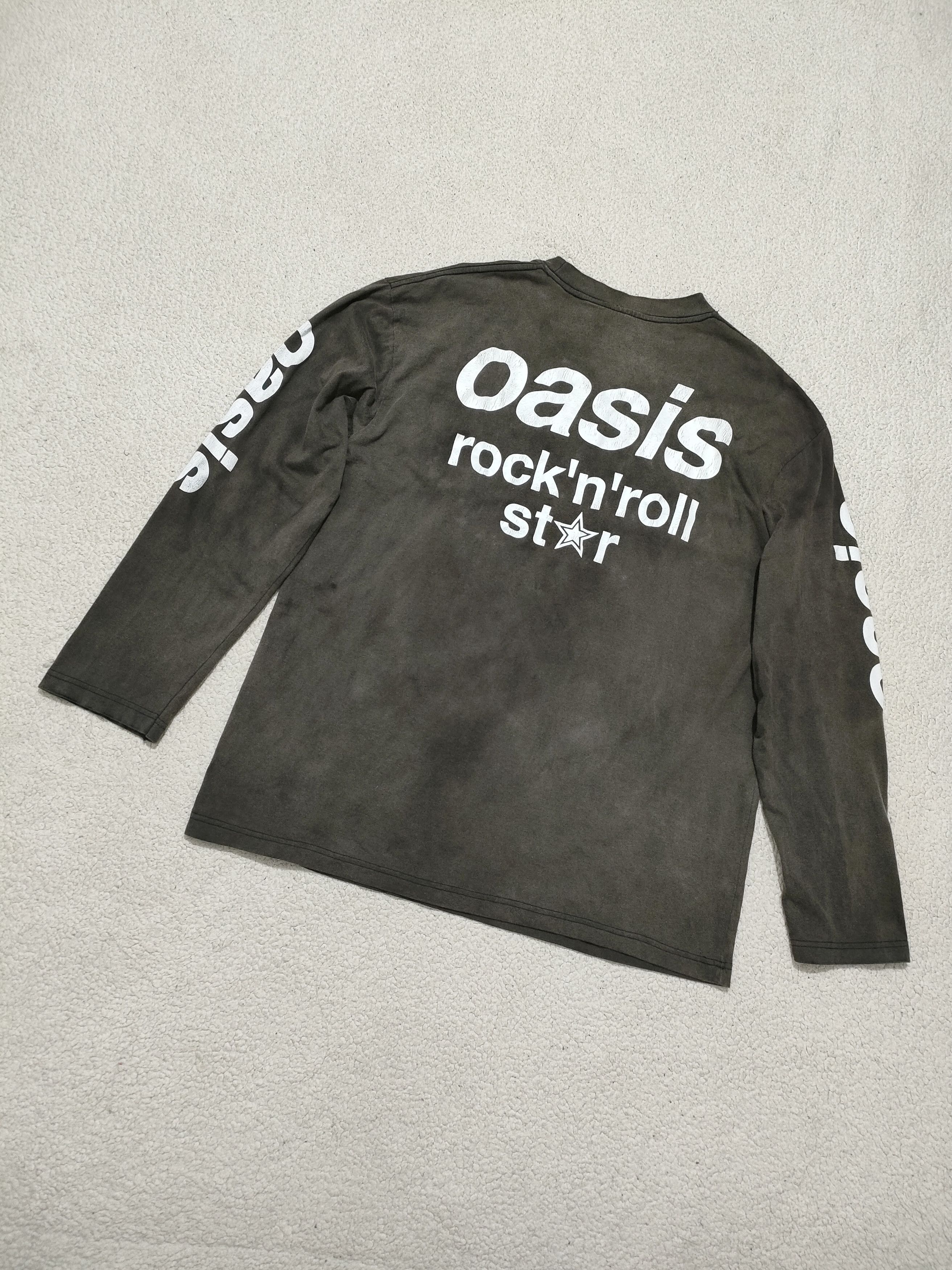 Band Tees 90s OASIS ROCK N ROLL STAR Long Sleeve EU Vintage Tee Size US XL / EU 56 / 4 - 14 Thumbnail