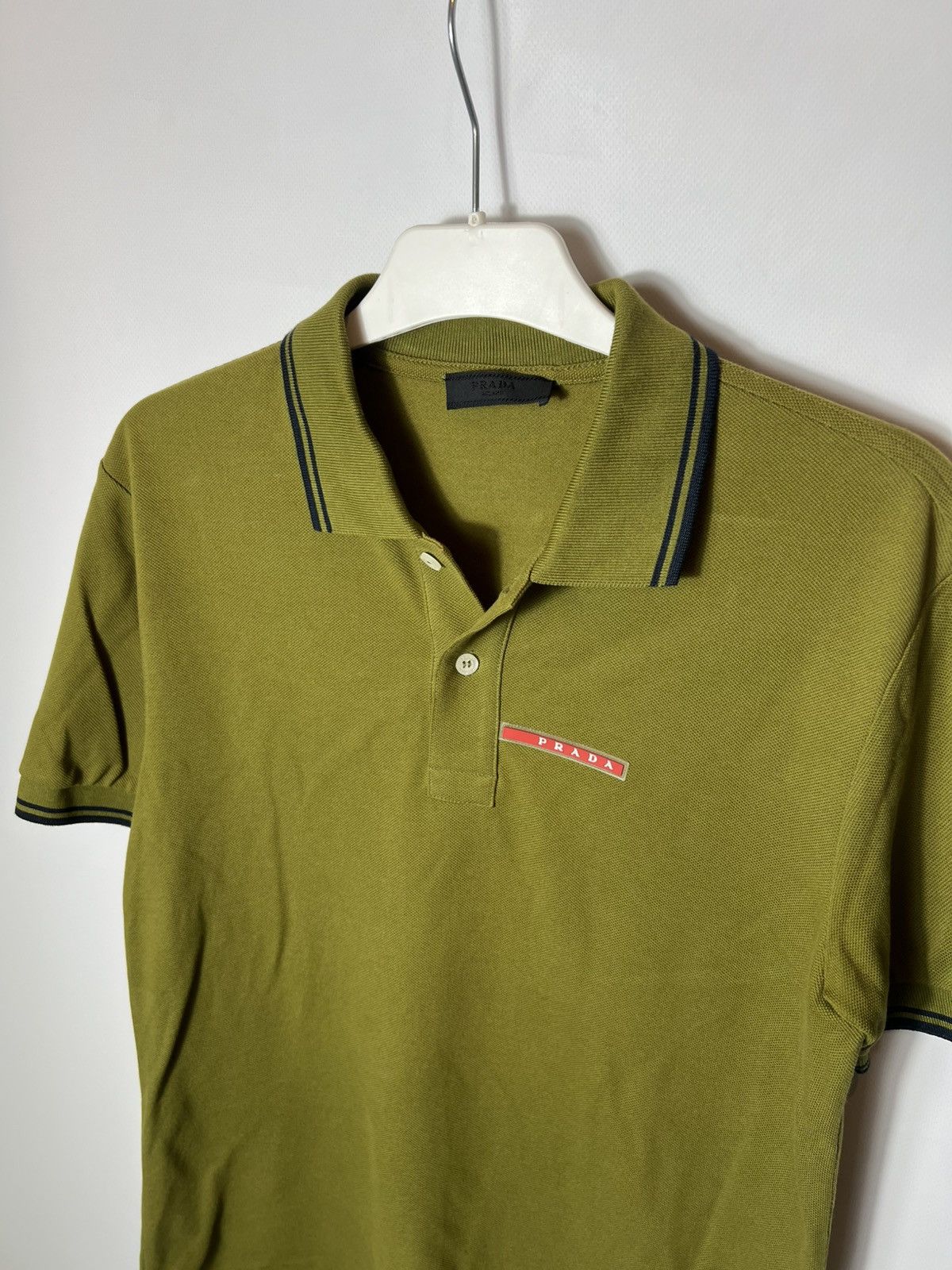 Prada Vintage luxury designer Prada Red Tab Green T-shirt Size S Size US S / EU 44-46 / 1 - 2 Thumbnail
