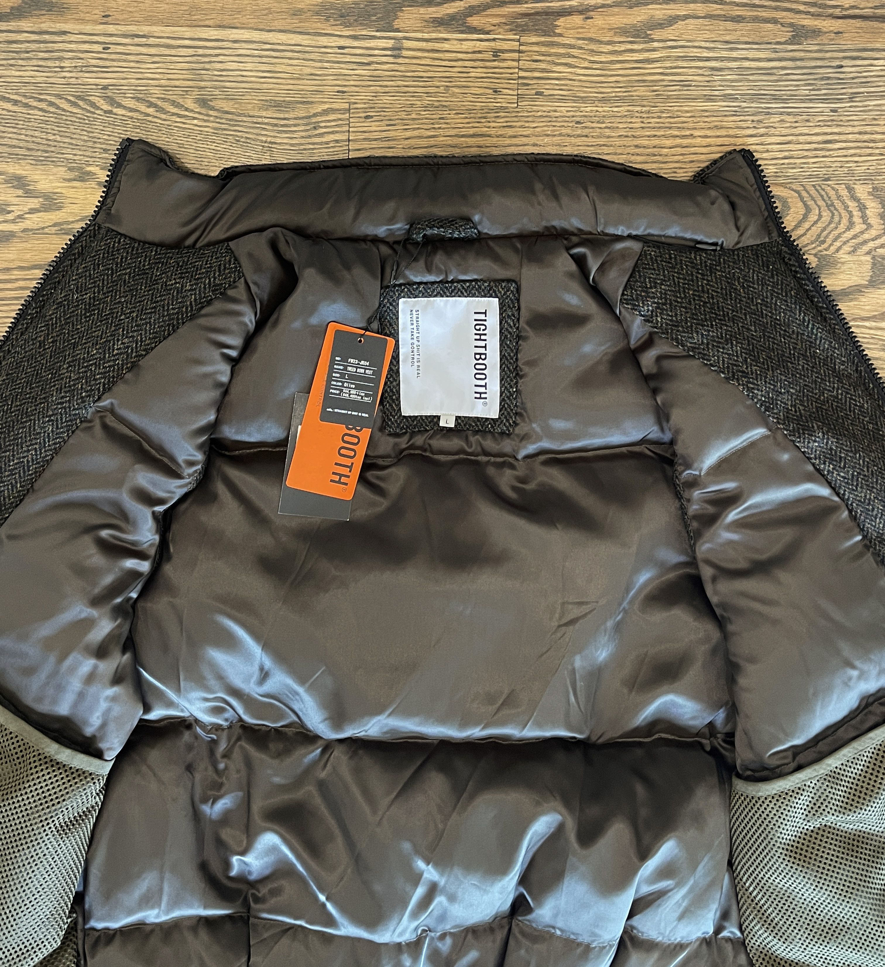 Japanese Brand TIGHTBOOTH JAPANESE TWEED DOWN VEST Size US L / EU 52-54 / 3 - 7 Thumbnail