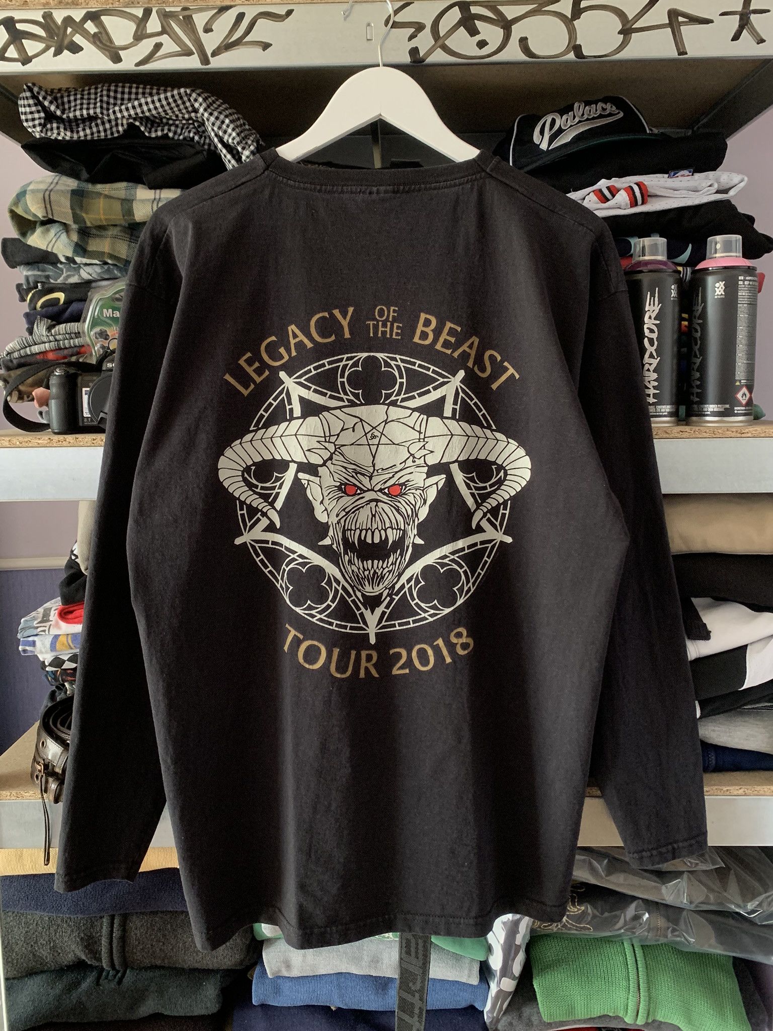 Fruit Of The Loom Iron Maiden LEGACY OF THE BEAST Tour Merch Long Sleeve Size US XL / EU 56 / 4 - 1 Thumbnail