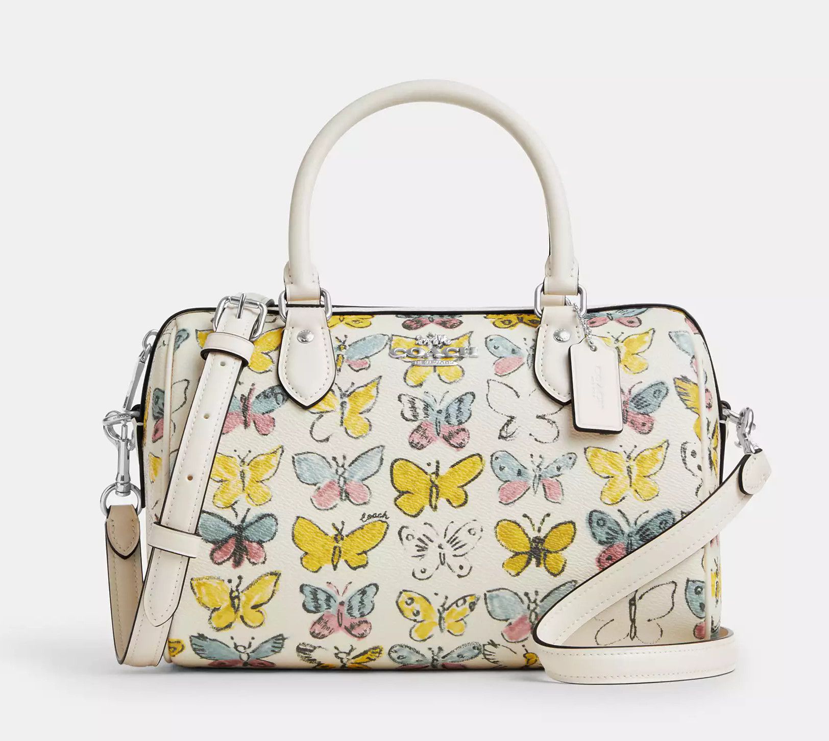 Coach Rowan Satchel Bag With Butterfly Print CAK07 Size ONE SIZE - 7 Thumbnail