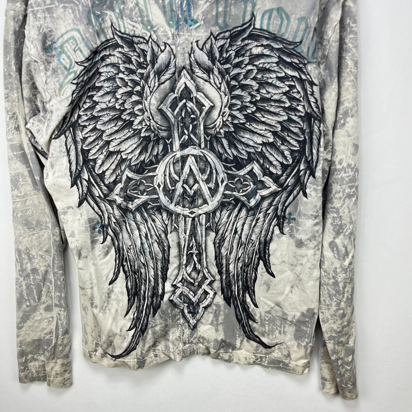 Affliction × Vintage Vintage Y2K Flex Affliction Cross Wings Long Sleeve Large Size US L / EU 52-54 / 3 - 2 Thumbnail