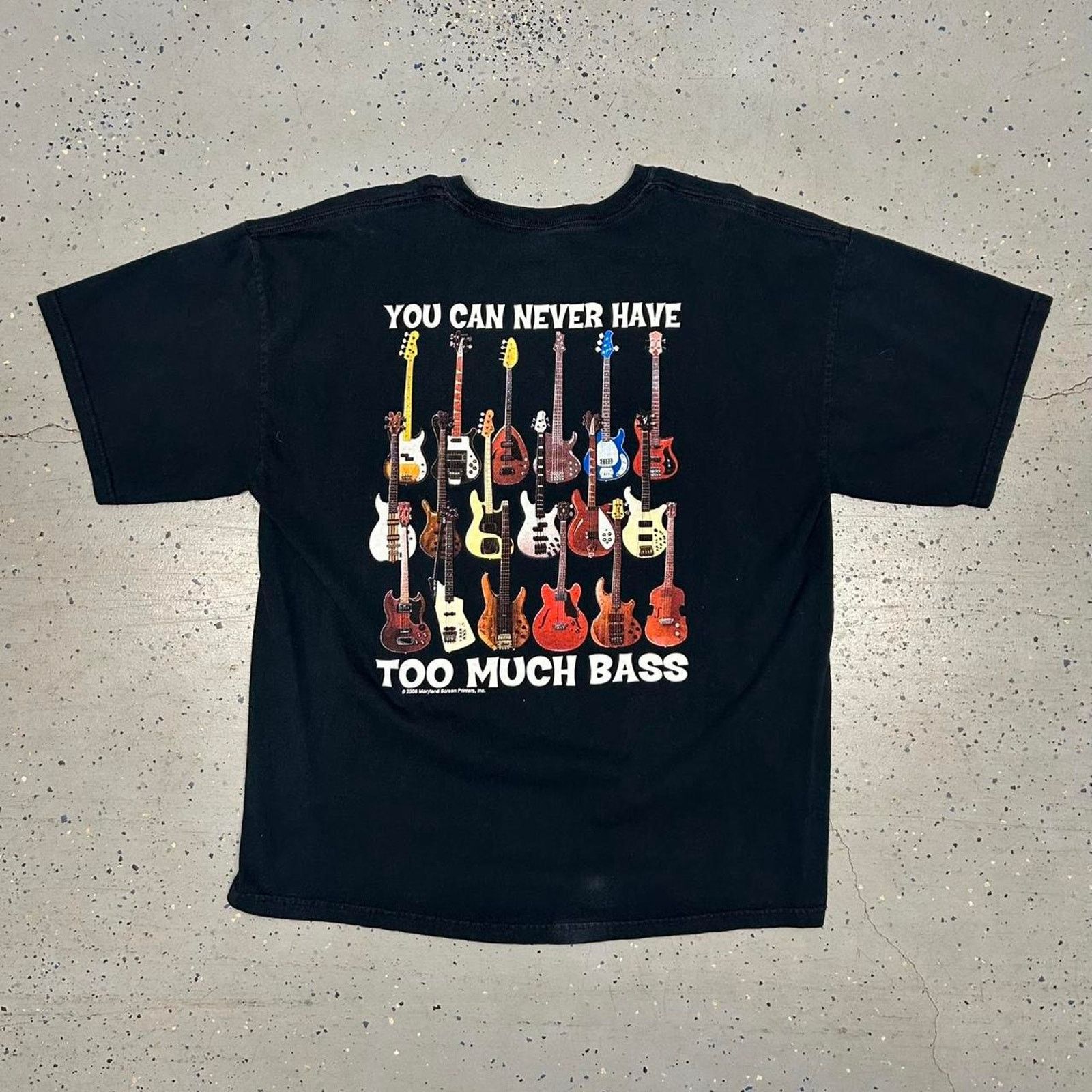 Gildan Y2K "Turn Up The Bass" bass guitar graphic tee Size US XL / EU 56 / 4 - 1 Thumbnail