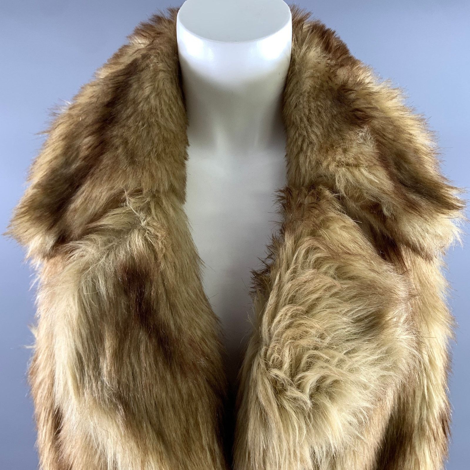 Other BASSO Size M Tan Brown Faux Fur Modacrylic Vest Size M / US 6-8 / IT 42-44 - 2 Thumbnail