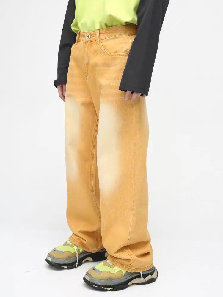 Japanese Brand × Jean Yellow Loose Harajuku Jeans Size US 30 / EU 46 - 2 Thumbnail