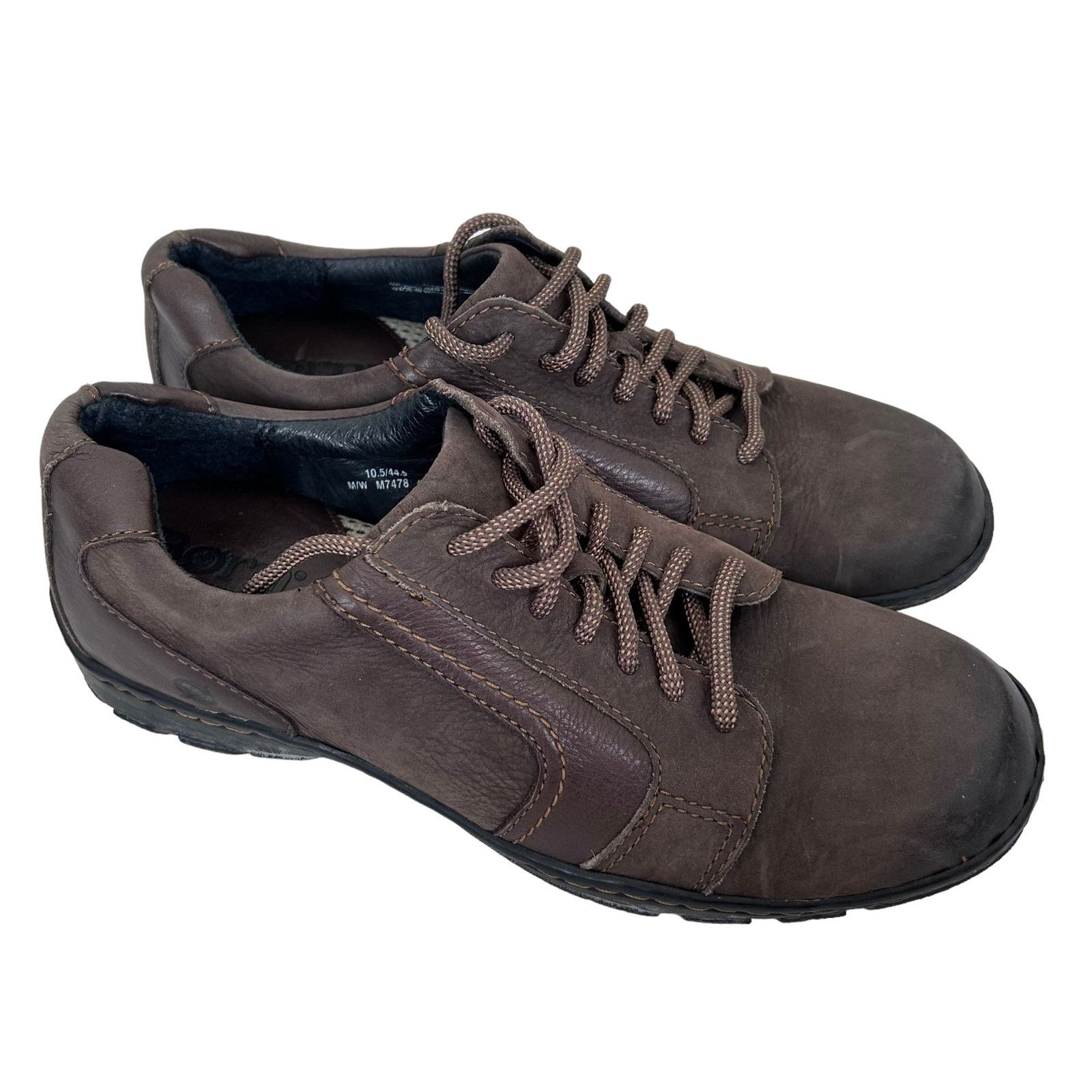 Born Born Brown Leather Lace Up Sneakers Sz 10.5 Size US 10.5 / EU 43-44 - 1 Thumbnail