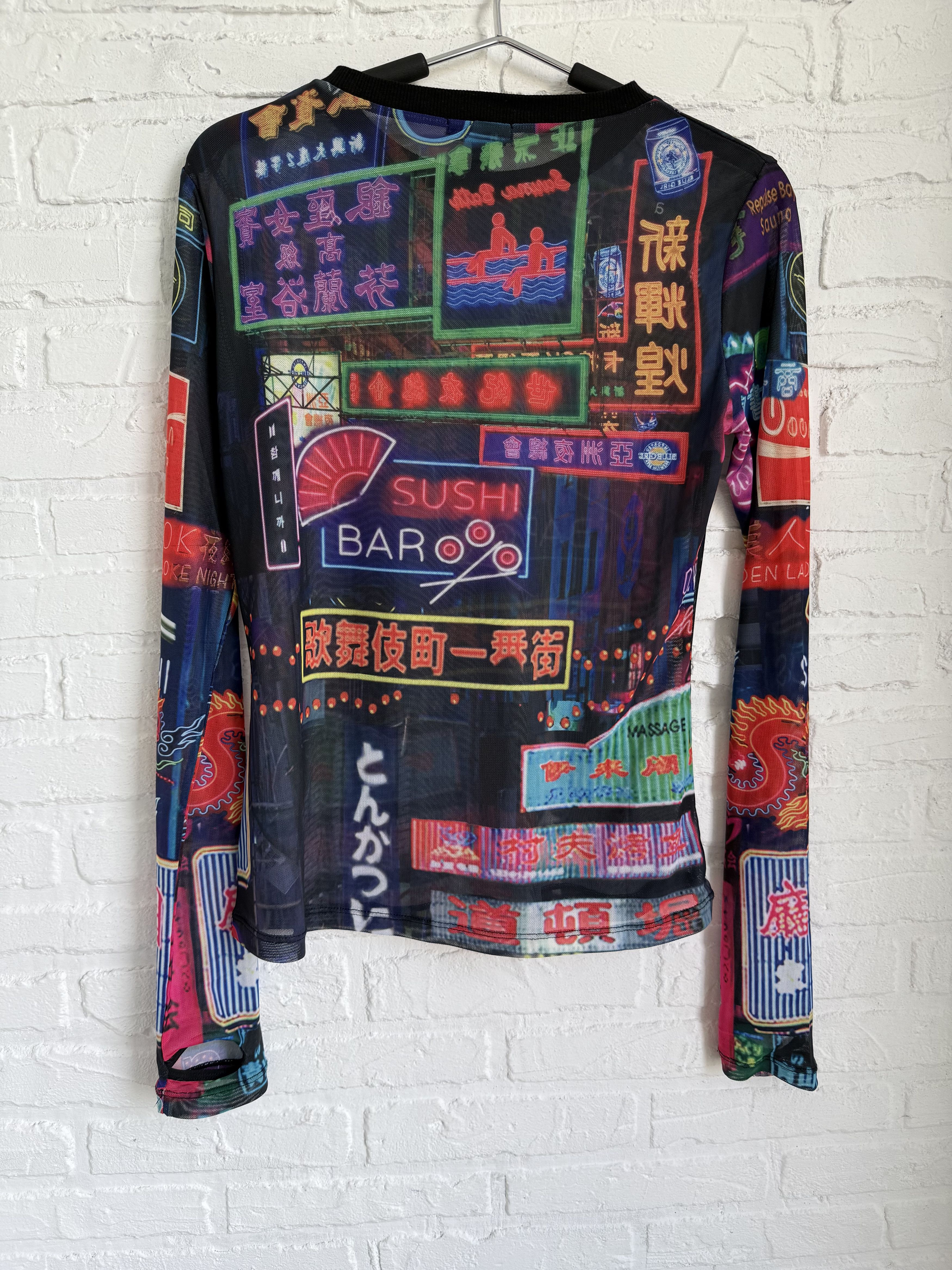 Current Mood Y2K Current mood Tokyo Japan sushi jpg mesh top Size L / US 10 / IT 46 - 6 Thumbnail