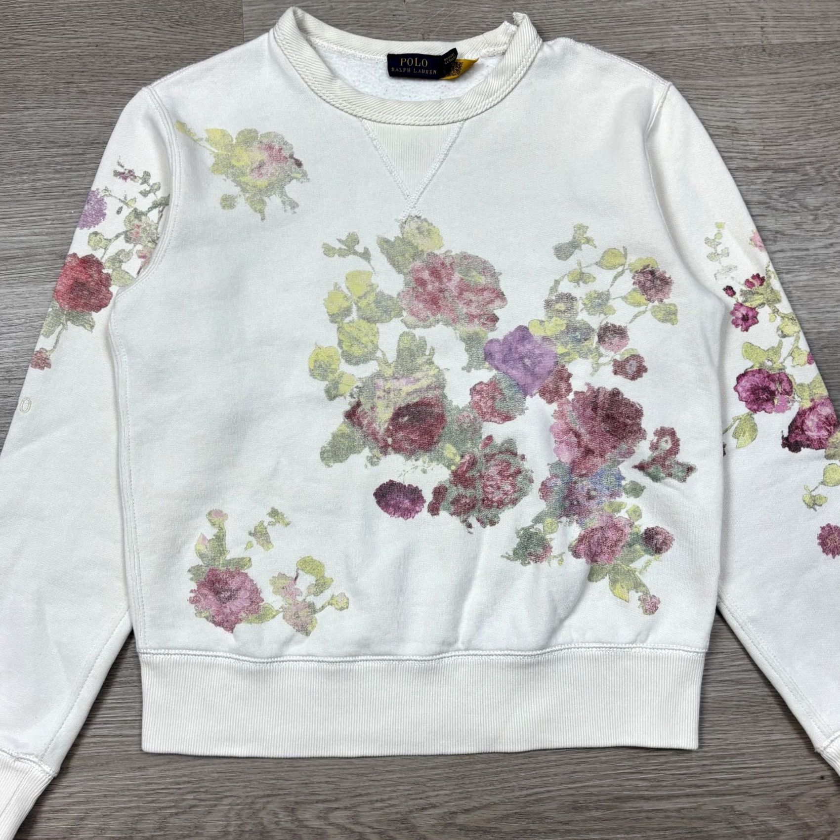 Polo Ralph Lauren Polo Ralph Lauren Sweatshirt Floral Print Crewneck Women’s XS White Crewneck Sweatshirt Women’s XS Floral Print Polo Ralph Lauren PullOver Sweatshirt Size XS / US 0-2 / IT 36-38 - 2 Thumbnail