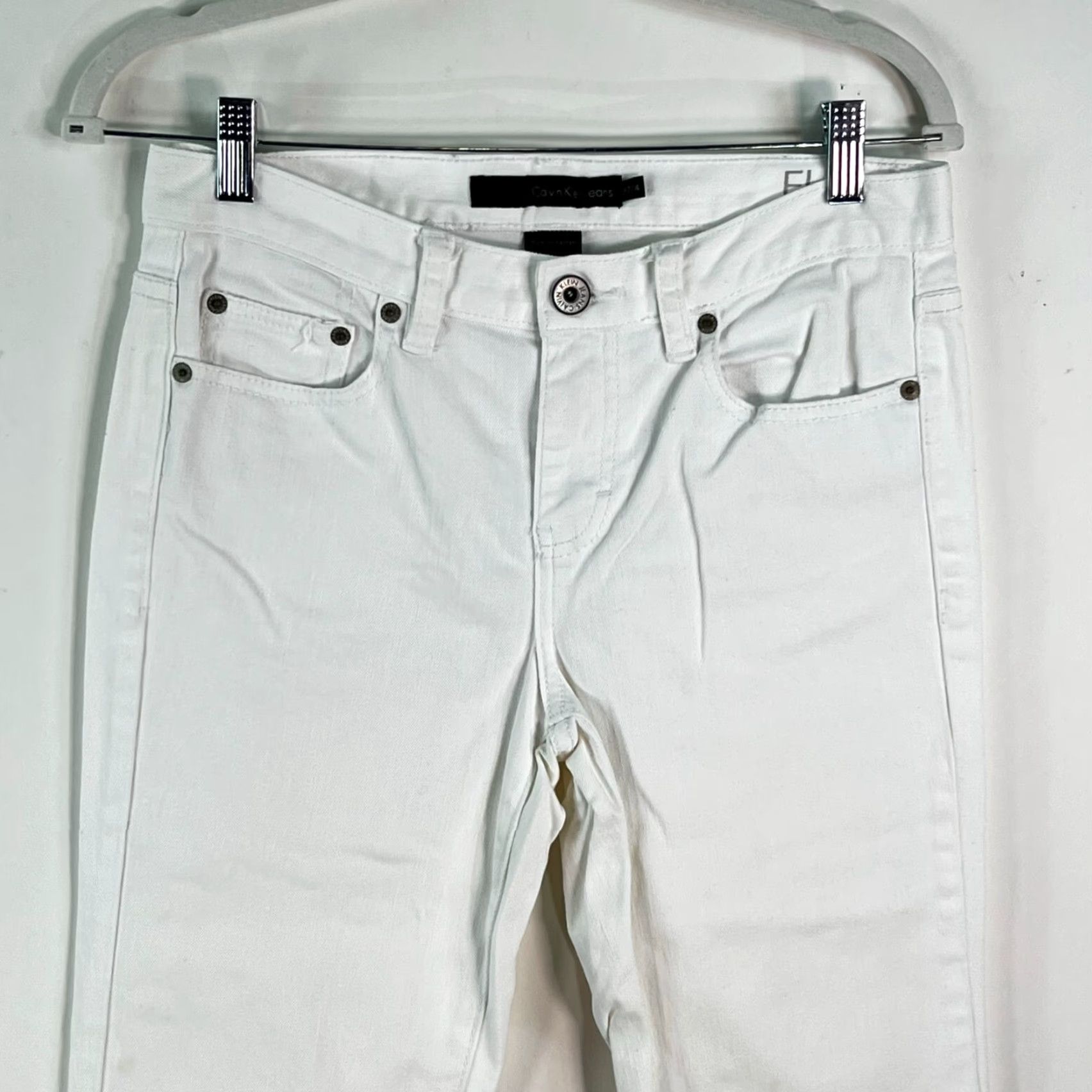Calvin Klein Calvin Klein Women's Straight Fit Jeans Size 27 Regular Cotton Spandex Blue Casual 2010s Size 27" / US 4 / IT 40 - 2 Thumbnail