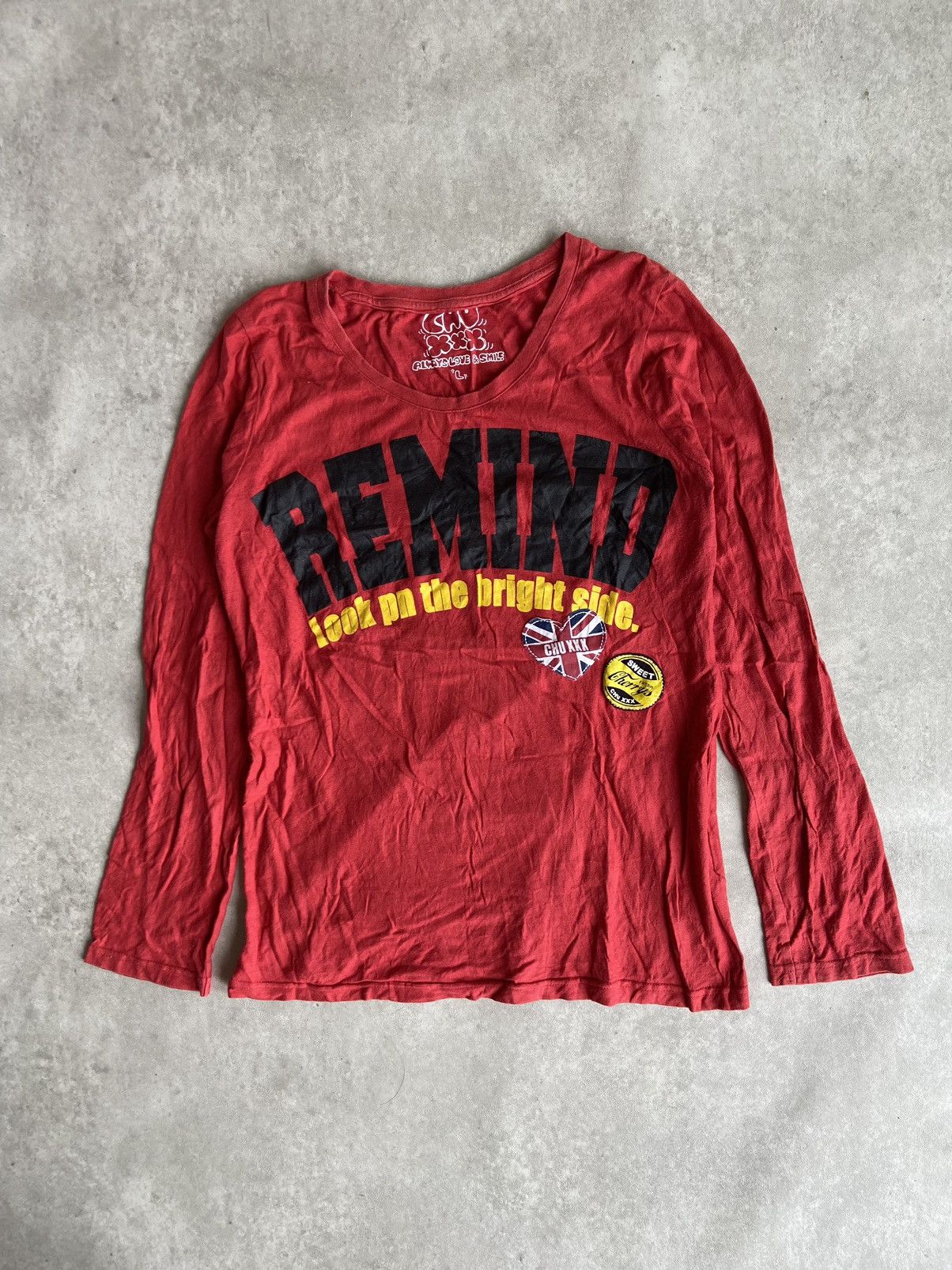 If Six Was Nine × Japanese Brand × Le Grande Bleu (L.G.B.) Japan Chu Xxx Remind Look On The Bright Side Longsleeve. Size US L / EU 52-54 / 3 - 1 Thumbnail