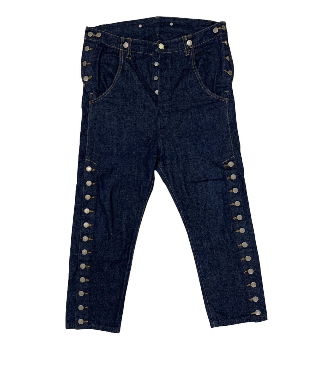 CABANE de ZUCCa Issey miyake zucca side button selvedge denim Size US 34 / EU 50 - 2 Thumbnail