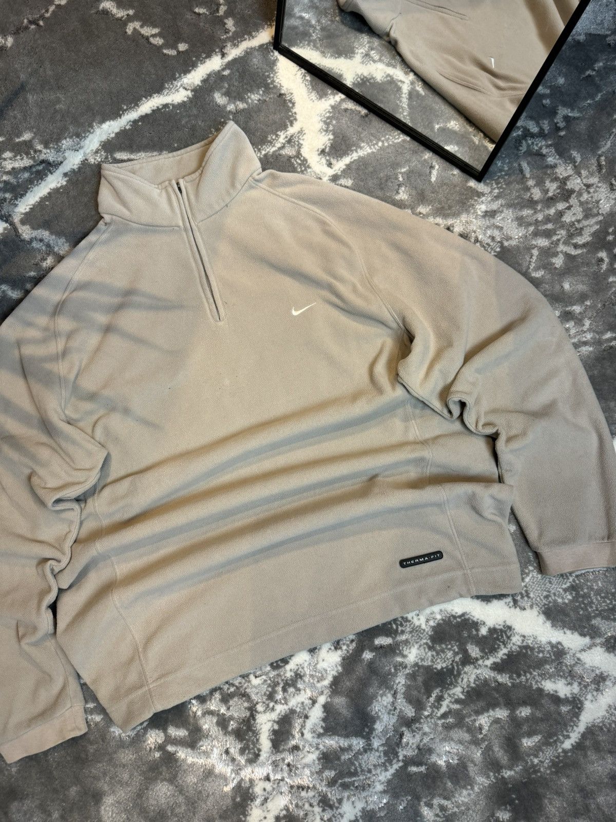 Nike 90s Nike Vintage Fleece Teddy Zip Jacket Mini Swoosh Size US L / EU 52-54 / 3 - 3 Thumbnail