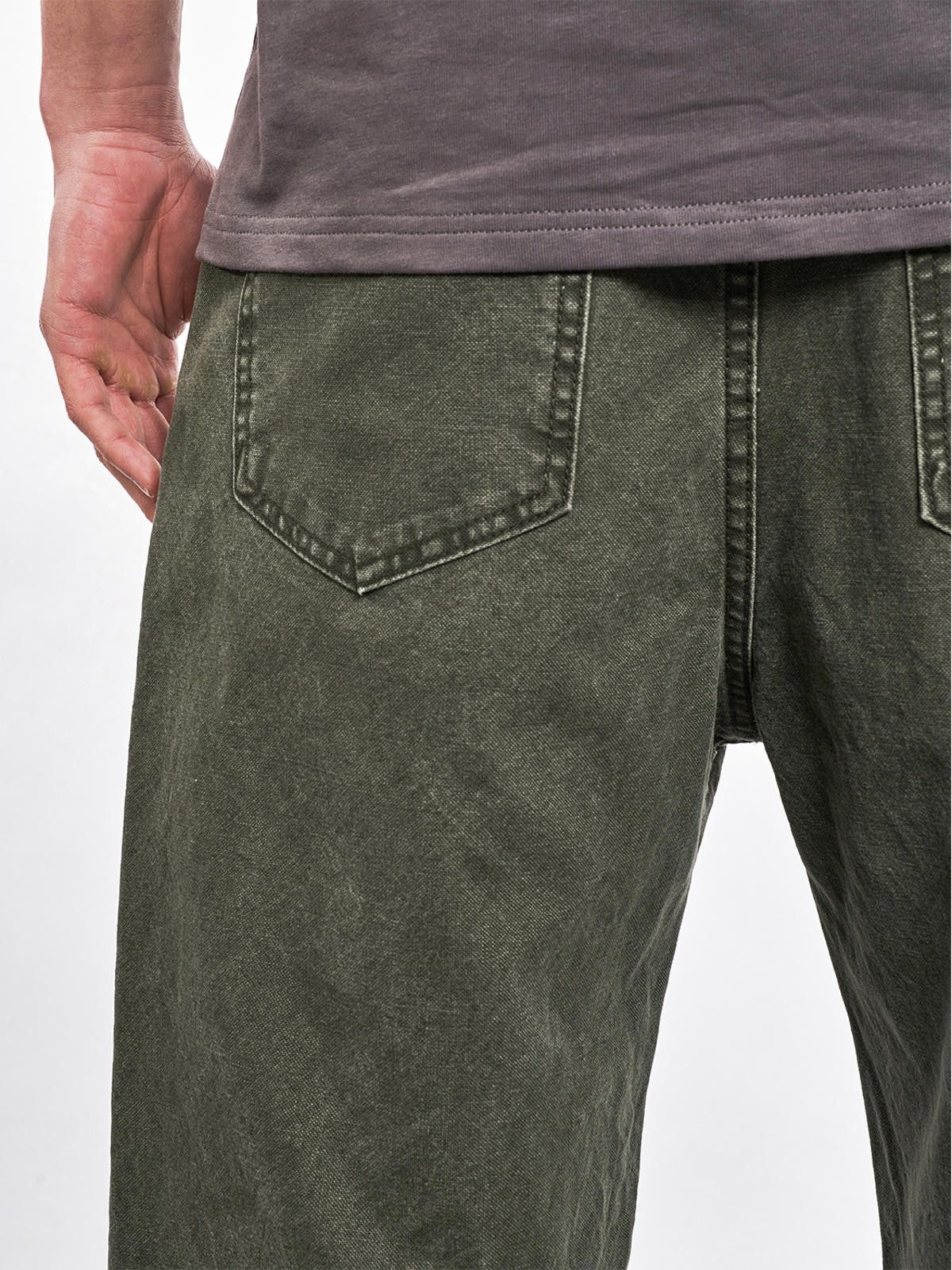 Jean Wide Leg Baggy Jeans in Olive Green Size US 32 / EU 48 - 6 Thumbnail