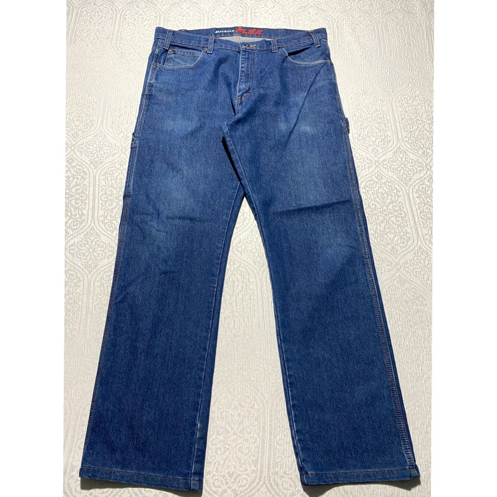 Dickies Dickies FLEX Tough Max Relaxed Straight Carpenter Jeans Blue Mens 34x32 W6D1755 Size US 34 / EU 50 - 3 Thumbnail