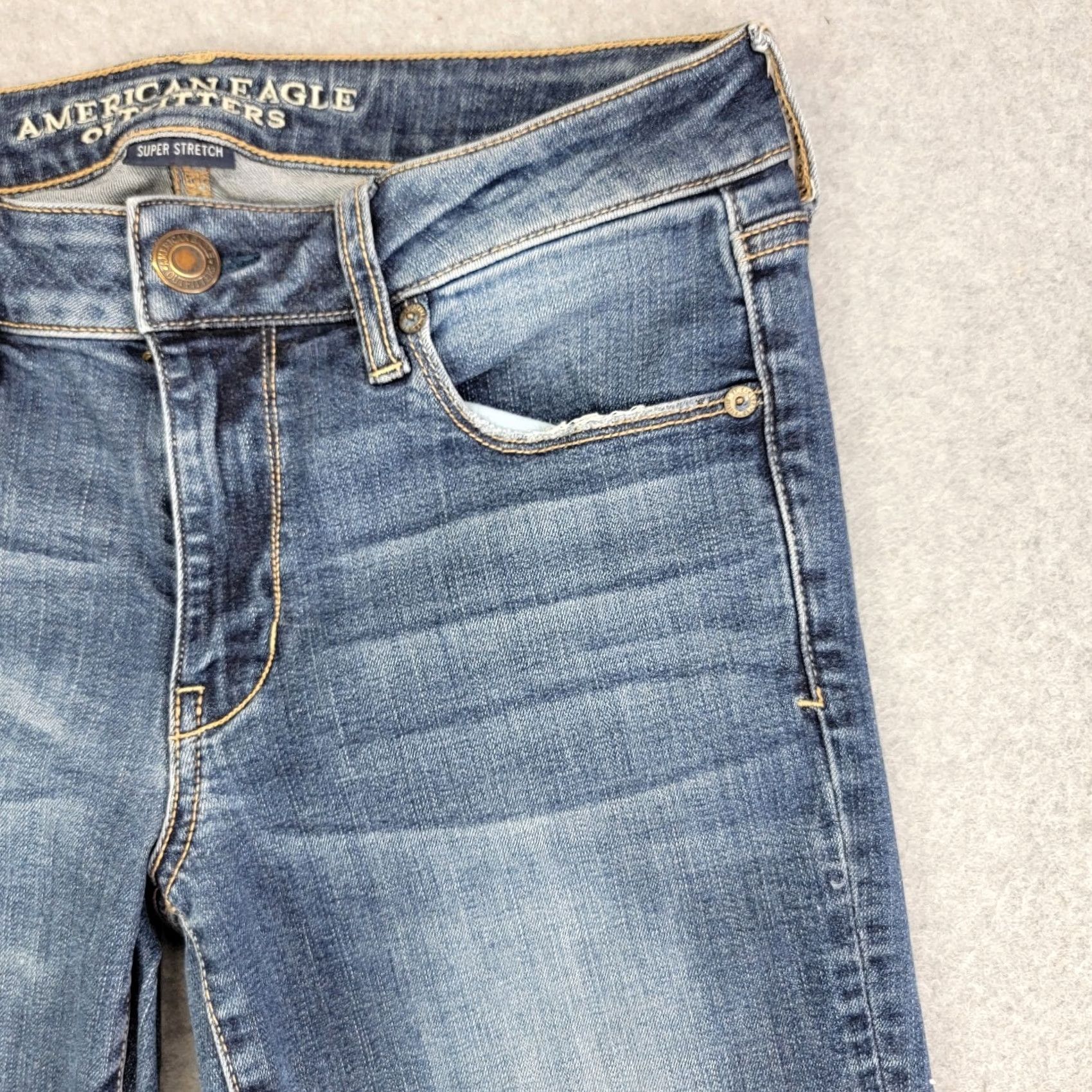 American Eagle Outfitters American Eagle Skinny Super Stretch Blue Denim Jeans Women Size 8 Pants Size 30" / US 8 / IT 44 - 5 Thumbnail