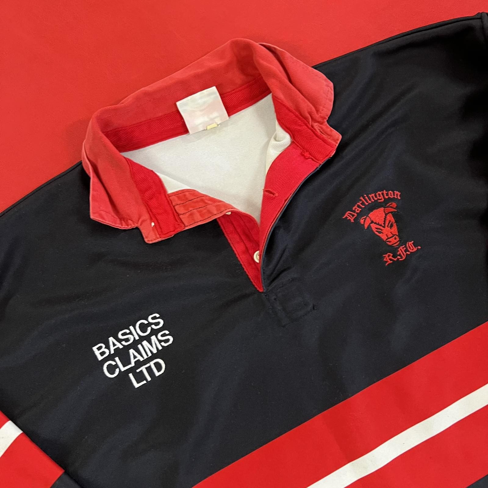 Canterbury of New Zealand × Vintage Vintage Darlington RFC Rugby Jersey 90s Sz XL Size US XL / EU 56 / 4 - 2 Thumbnail