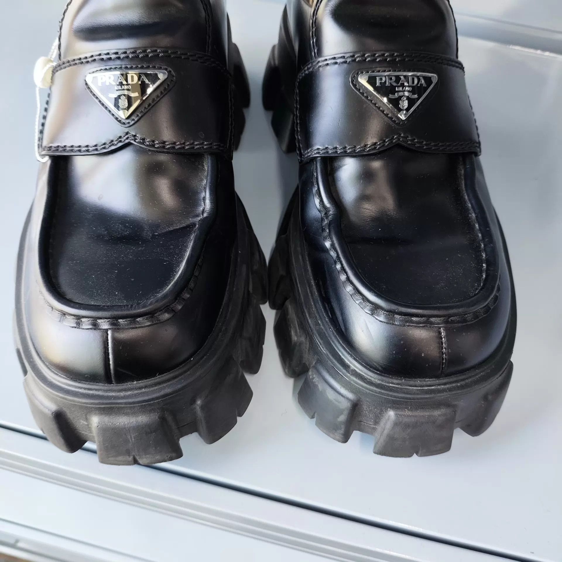 Prada Prada Black Platform Moccasin 41 Size US 8 / EU 41 - 3 Thumbnail