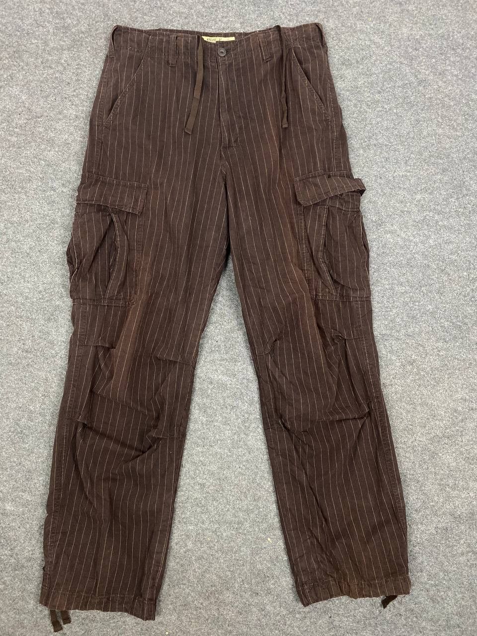 Japanese Brand vintage japanese brands striped cargo pants sunfaded Size US 35 - 5 Thumbnail