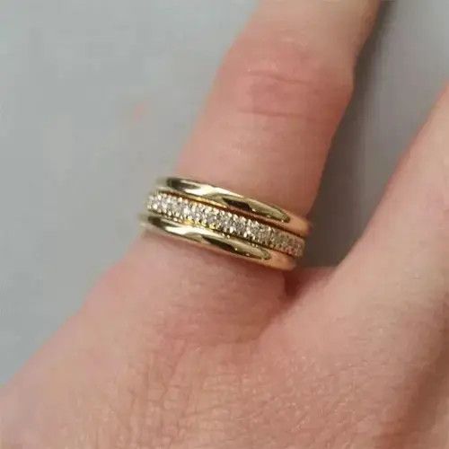 Japanese Brand × Vintage Huitan 2020 NEW Fashion Wedding Ring For Women Micro Size ONE SIZE - 2 Thumbnail