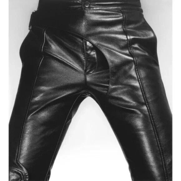 Leather Adyar Leather Brace Trousers Size XL Mens Black NWT Size US 38 / EU 54 - 10 Thumbnail