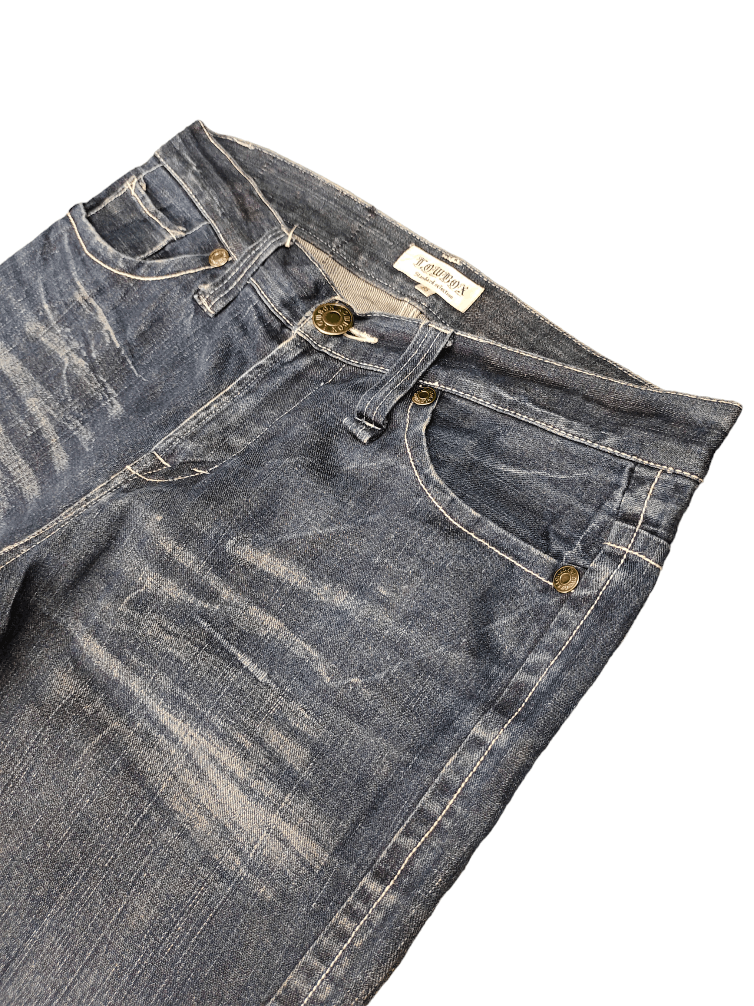 LOWBOX Lowbox Distress Faded Denim Jeans Undercovers Style Size US 34 / EU 50 - 4 Thumbnail
