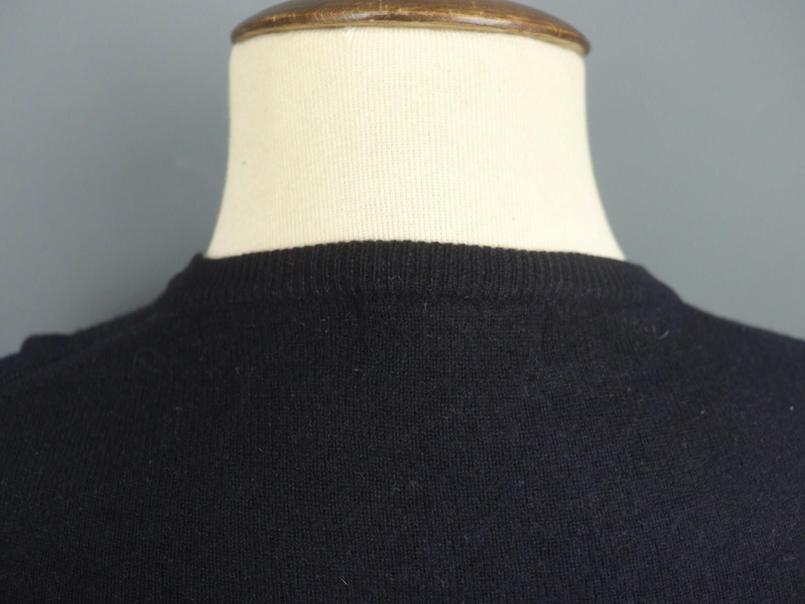 Boggi Boggi Black 100% Wool Tight Knit V-Neck Sweater Size M Size M / US 6-8 / IT 42-44 - 11 Thumbnail