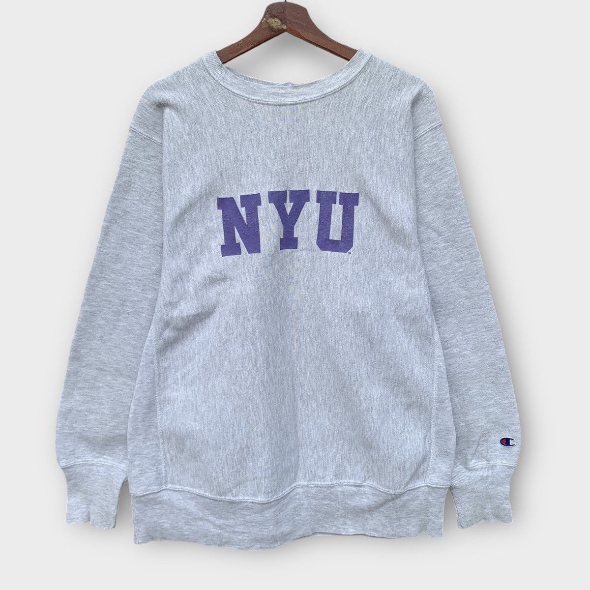 Champion VINTAGE 90s CHAMPION REVERSE WEAVE NYU NEW YORK UNIVERSITY Size US M / EU 48-50 / 2 - 1 Thumbnail