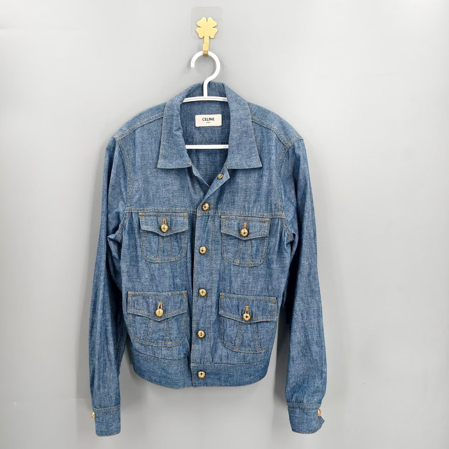 Celine Celine Triomphe Button Denim Jacket Size S Size S / US 4 / IT 40 - 1 Thumbnail