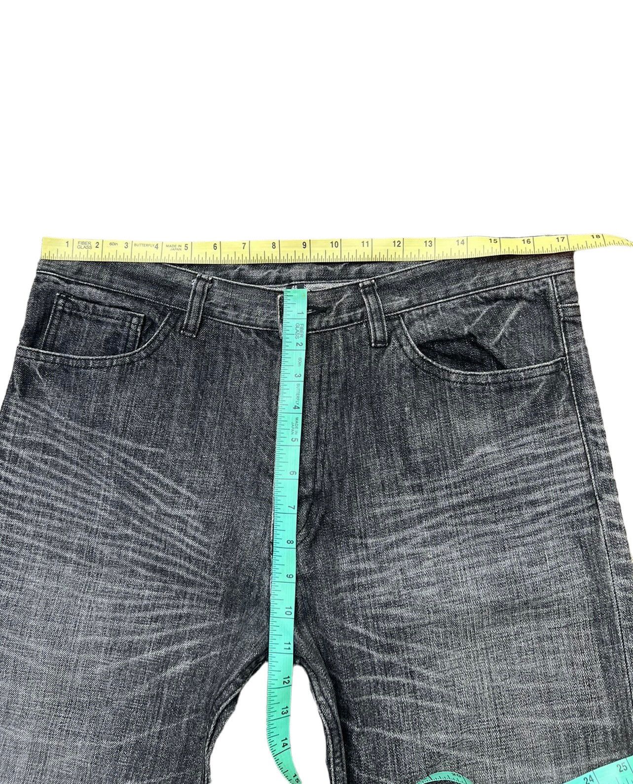 Lad Musician Vintage LAD MUSICIAN Japan Striped Fade Black Denim Jeans Size US 33 - 3 Thumbnail