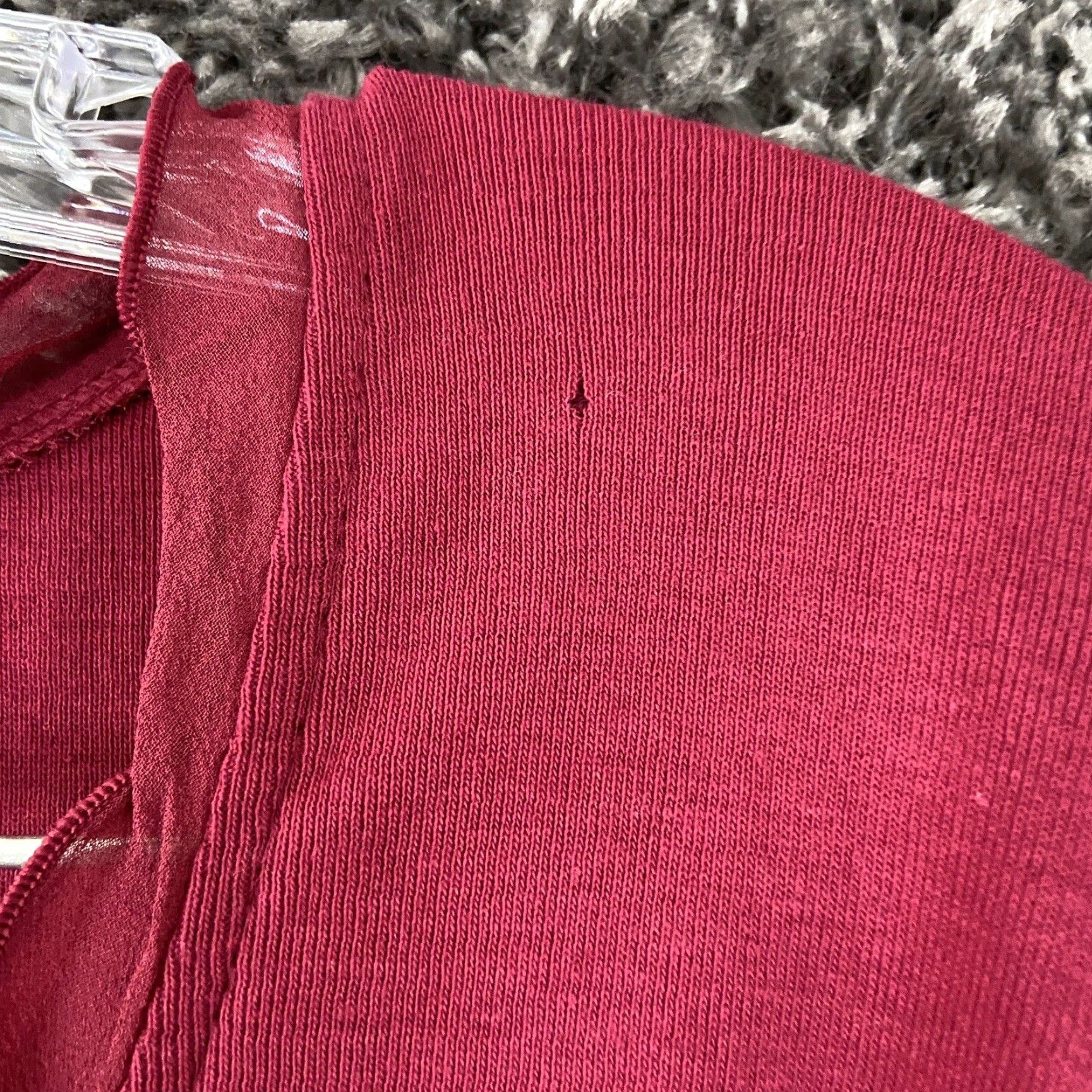 Banana Republic Banana Republic Blouse Women L Red Long Sleeve Size L / US 10 / IT 46 - 4 Thumbnail