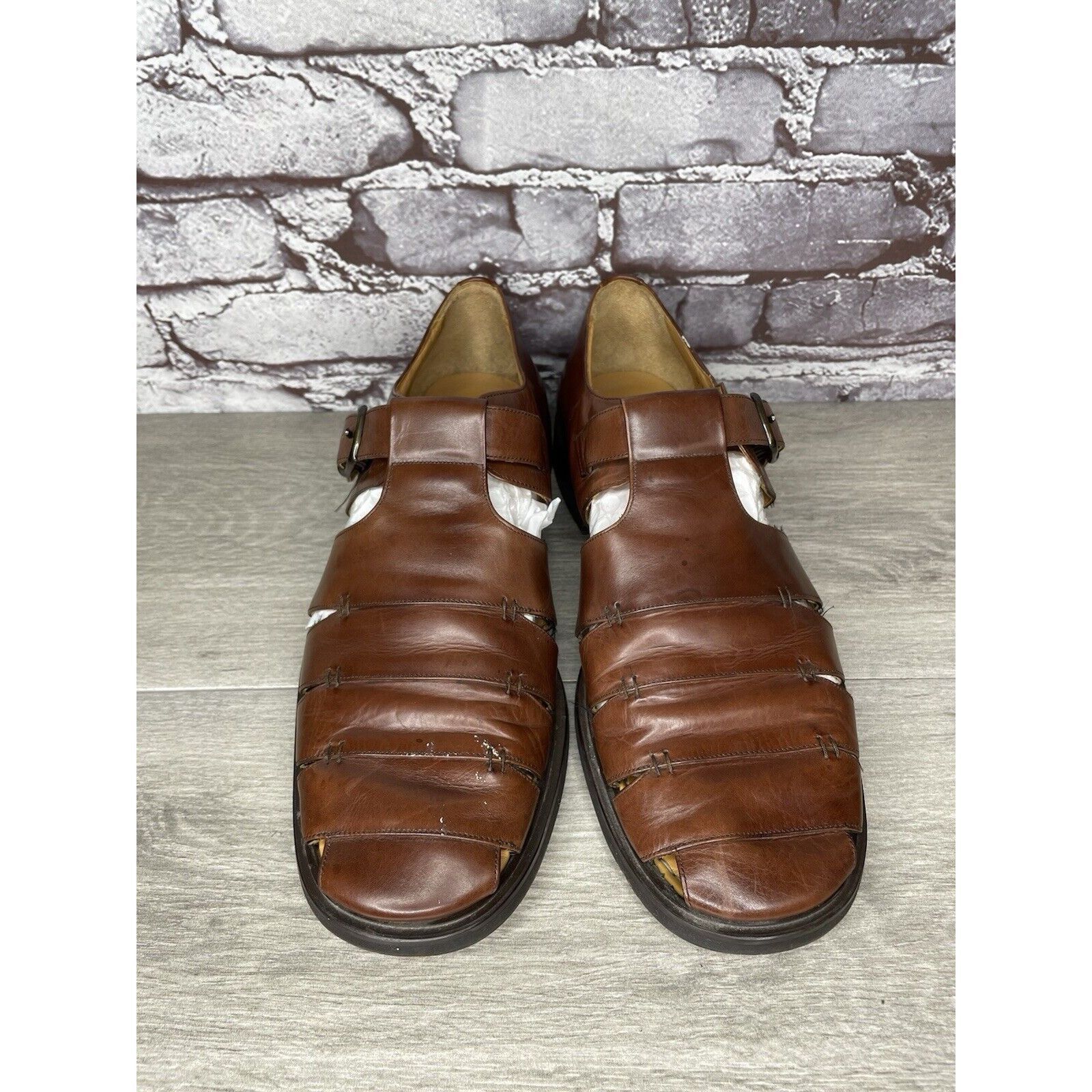Mezlan Mezlan Diablo Brown Leather Fisherman Strap Casual Sandals M Size US 11 / EU 44 - 9 Thumbnail