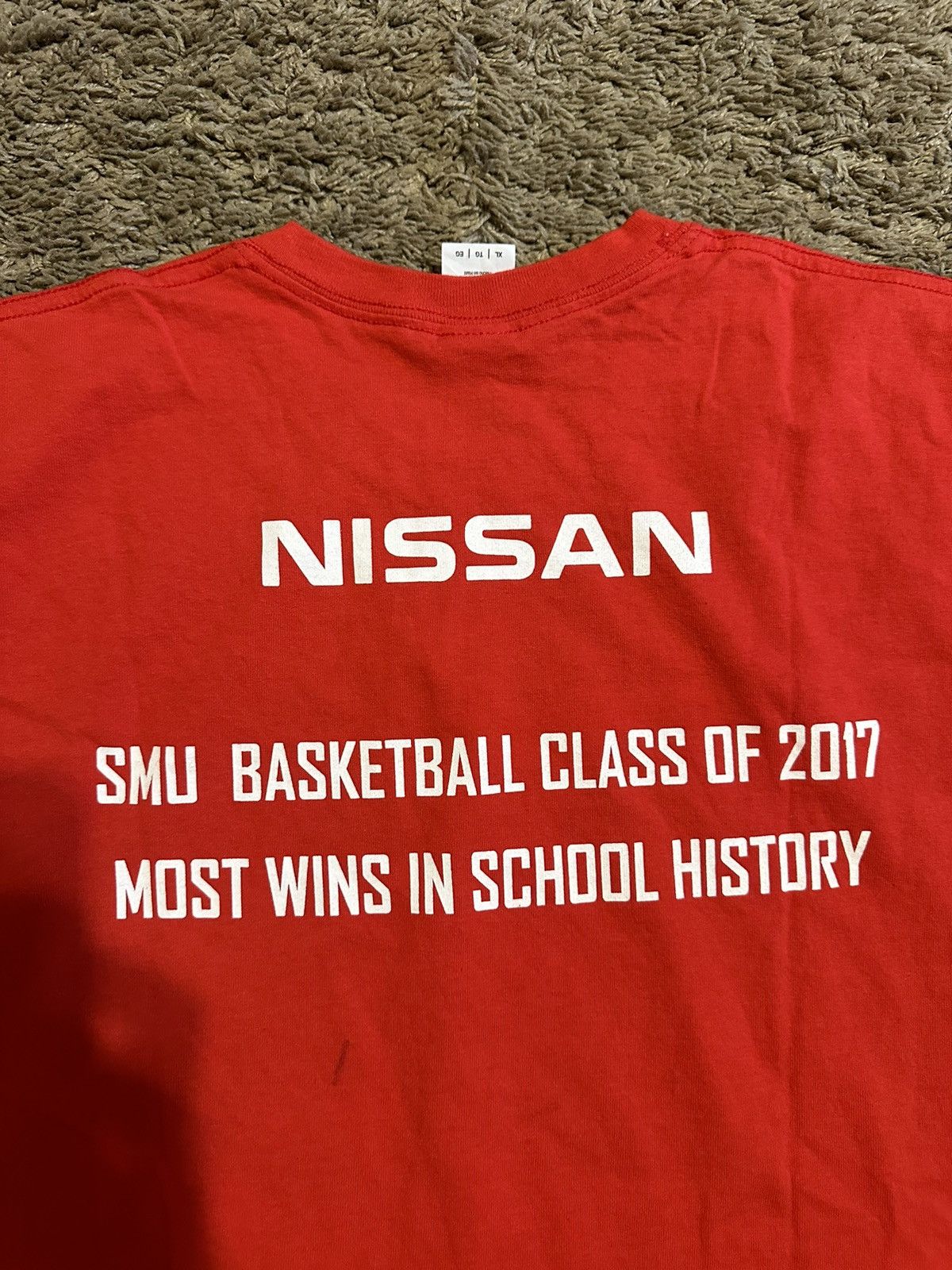 NCAA × Vintage Vintage NCAA SMU Mustangs “triple red” 2017 shirt size XL Size US L / EU 52-54 / 3 - 7 Thumbnail