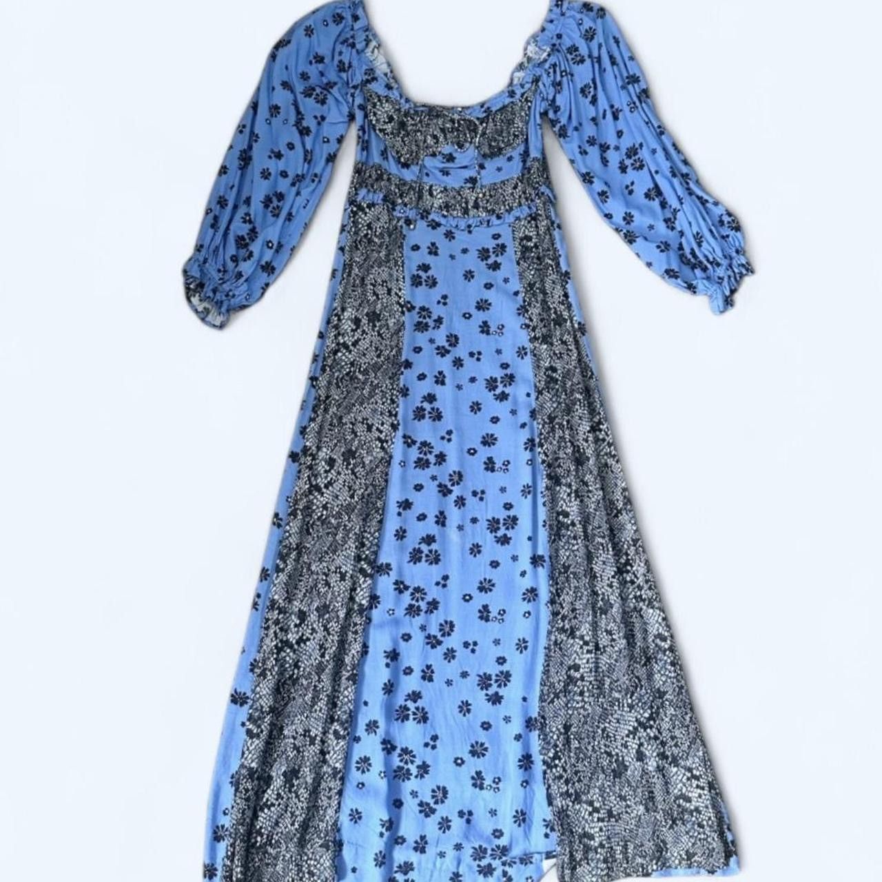 Free People Free People NWT Blue Floral Maxi Dress Size A MSRP: $168 Size S / US 4 / IT 40 - 2 Thumbnail