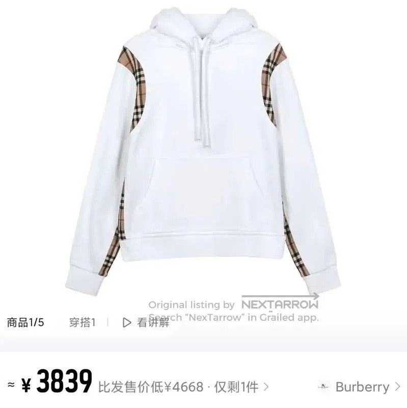 Burberry Burberry Women's White Cotton Hoodie. Size S / US 4 / IT 40 - 8 Thumbnail