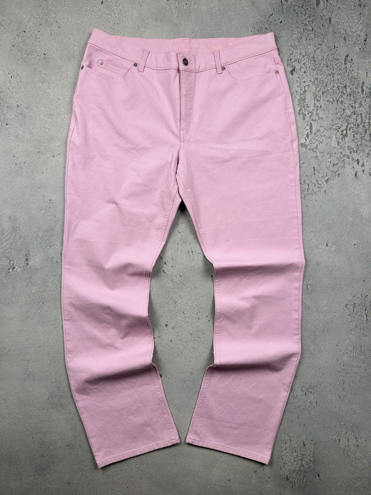 Escada Sport Escada Sport Linda Slim High Rise Pink Jeans Cream Rose Lux Size 36" / US 14 / IT 50 - 1 Thumbnail
