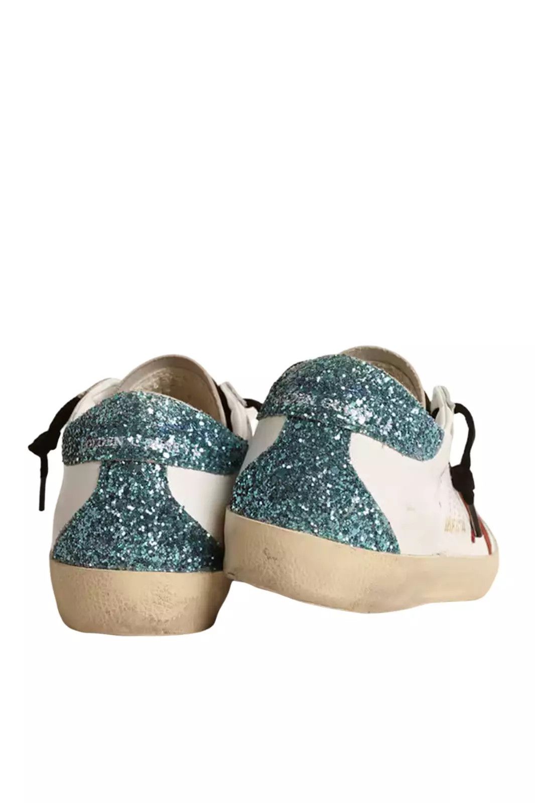 GOLDEN GOOSE Super-Star Women's Wht/Burg/Blue Sneakers