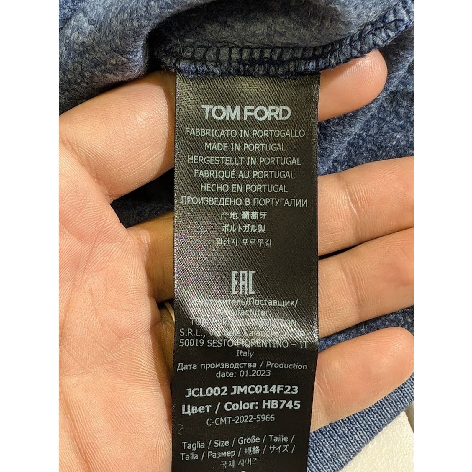Tom Ford o1rshd1 Q:2 / Sweatshirt / Jersey in Midnight Blue Size US XL / EU 56 / 4 - 18 Thumbnail