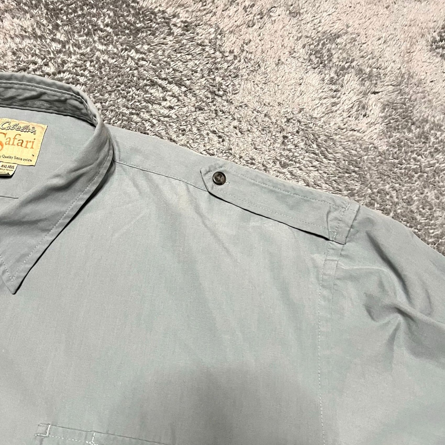 Vintage Cabela's Shirt Mens 4XL Blue Short Sleeve Button Pockets Safari Series Size US XXL / EU 58 / 5 - 2 Thumbnail