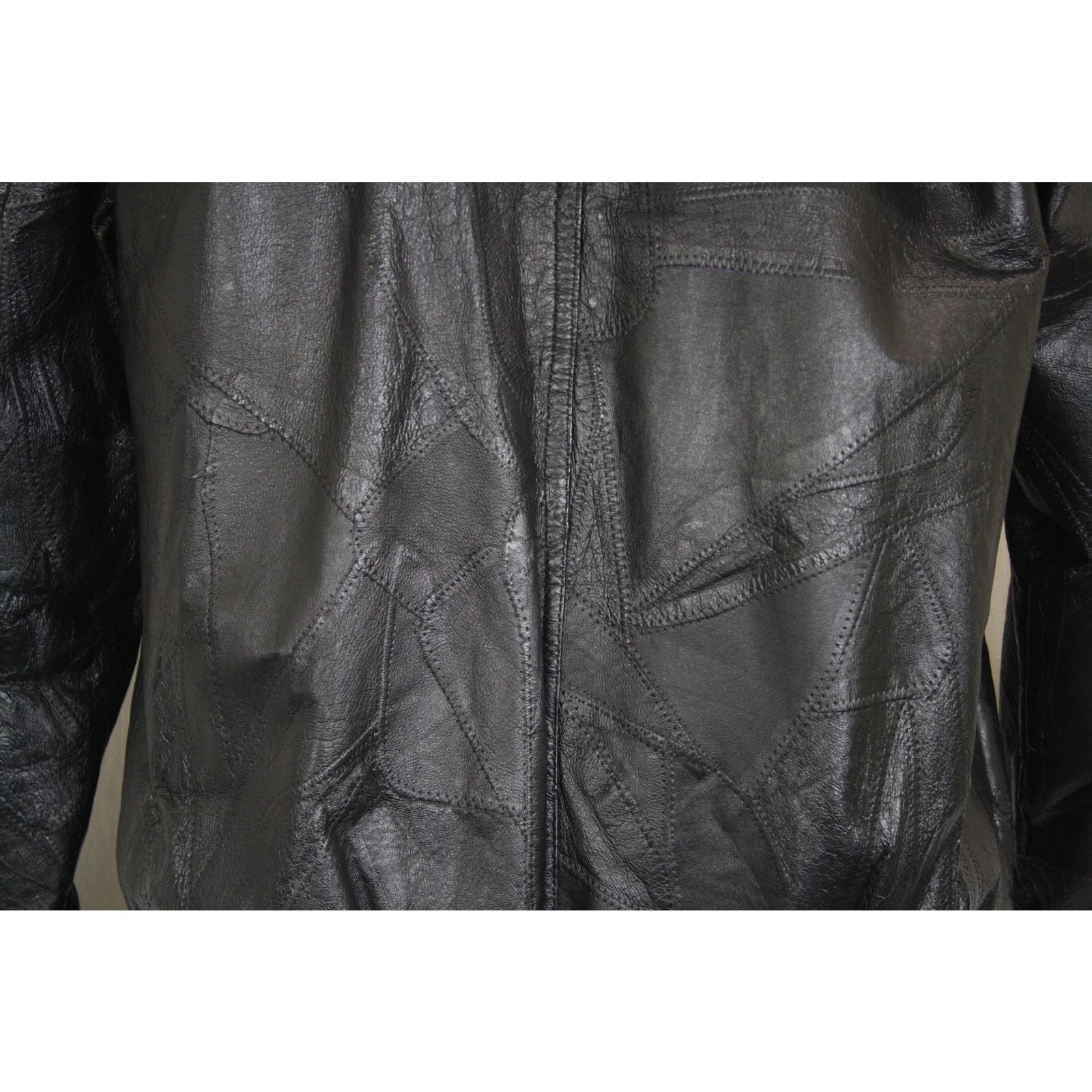 Vintage Vintage 80s Caesars Palace Genuine Leather Patchwork Jacket Size US XL / EU 56 / 4 - 10 Thumbnail
